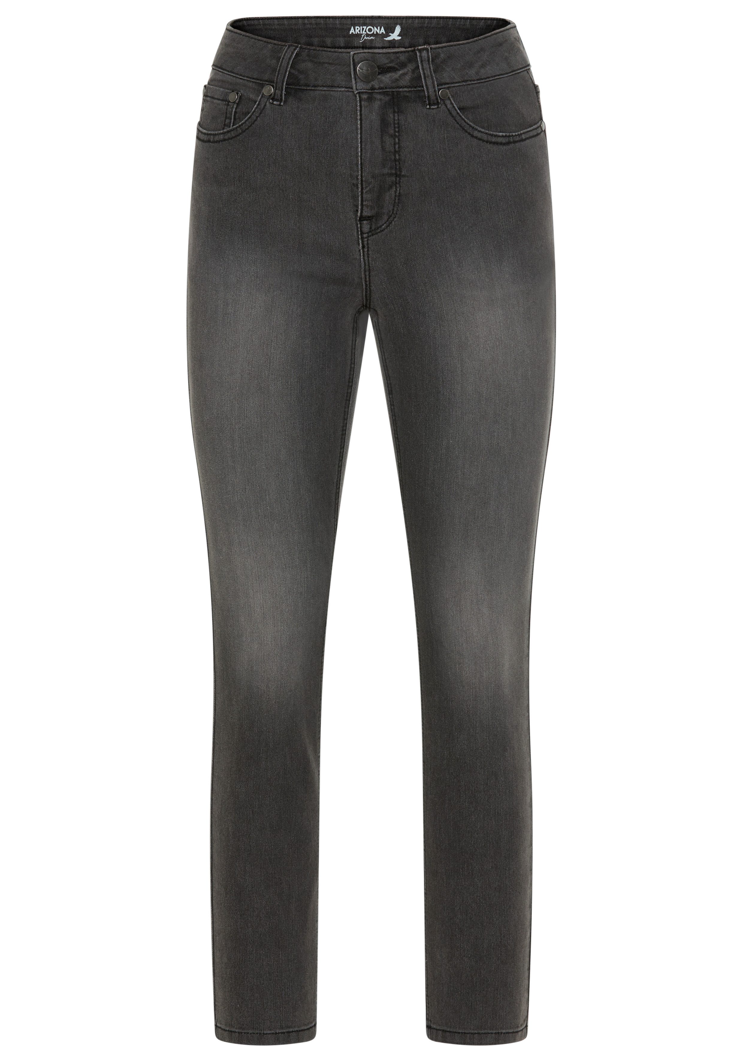 Arizona 7/8-Jeans Shaping eng anliegend, Röhrenjeans, Used-Waschung, High-Waist, 7/8-Длина