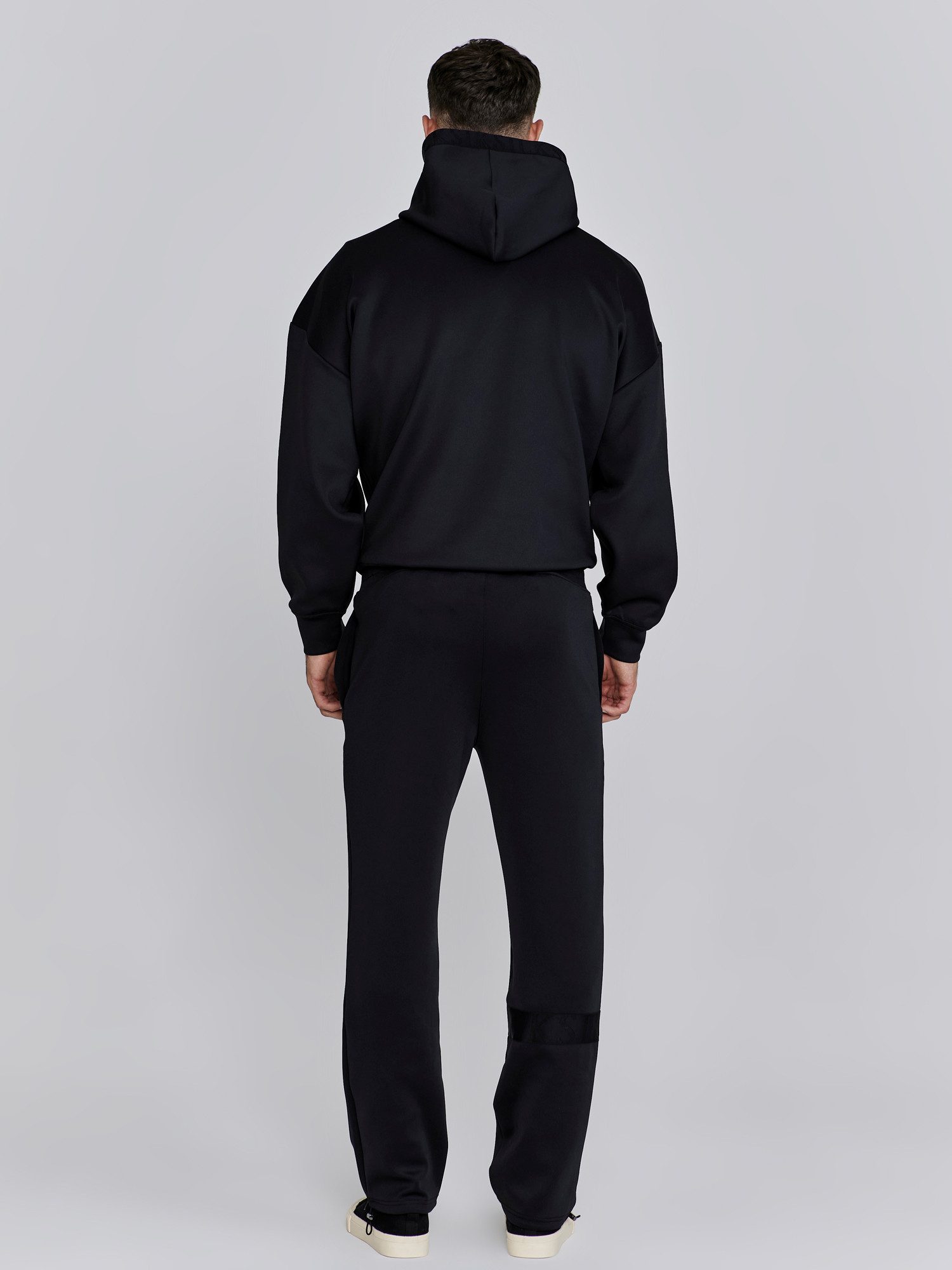 Siksilk Hoodie SikSilk Herren Schwarzes Oversized Dynamic Kapuzenpullover