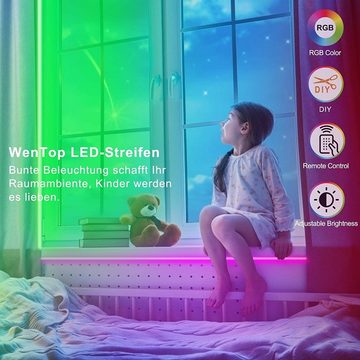 Daskoo LED Stripe LED Streifen 10M-30M RGB Lichterkette Bluetooth Strip Band, mit Musikmodus, RGB Farbwechsel dimmbar, Licht-Leiste