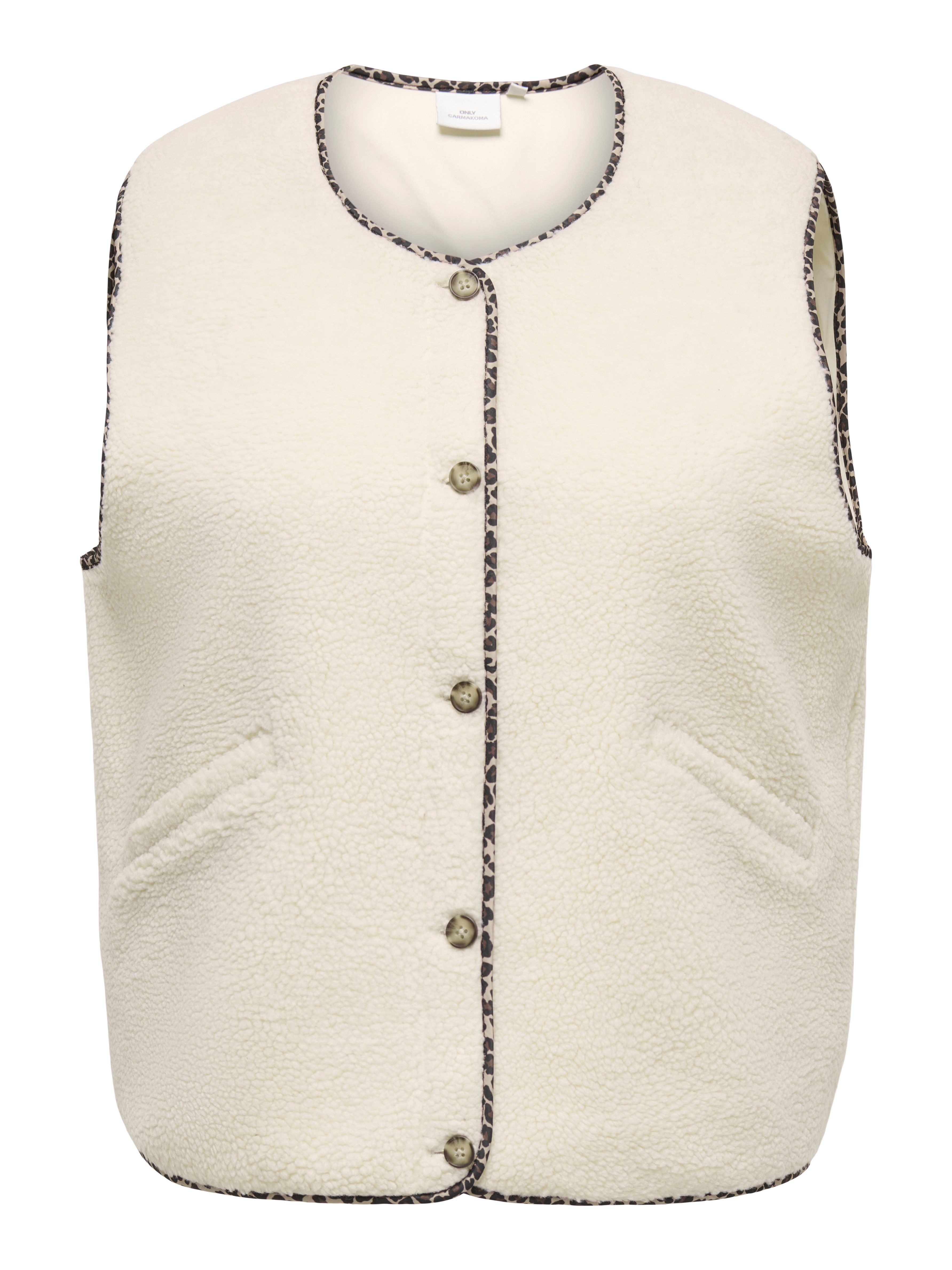ONLY CARMAKOMA Plüschweste CARBABY TEDDY VEST PNT Kunstfaser – Bild 5 von 5