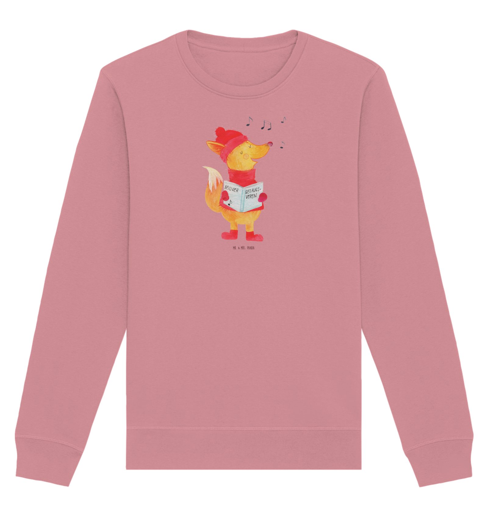 Longpullover Fuchs Sänger Größe M - Canyon Pink - Geschenk, Sweatshirt Frauen, Nik