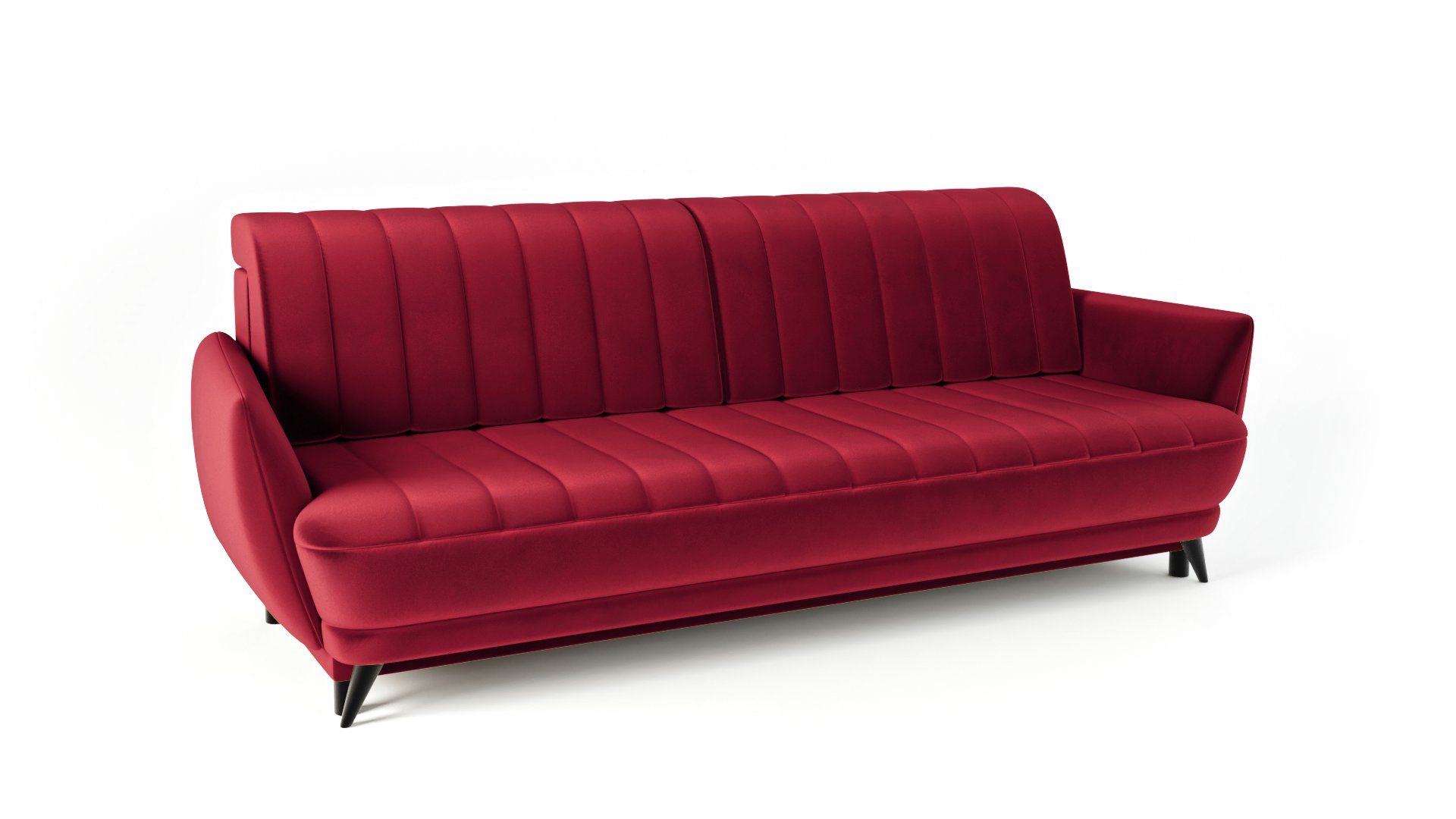Rot Elegantes modernes 3 3-Sitzer Wohnzimmer bequemes Rolo Sofa Sofa - Siblo - - Dreisitziges 3-Sitzer Sofa