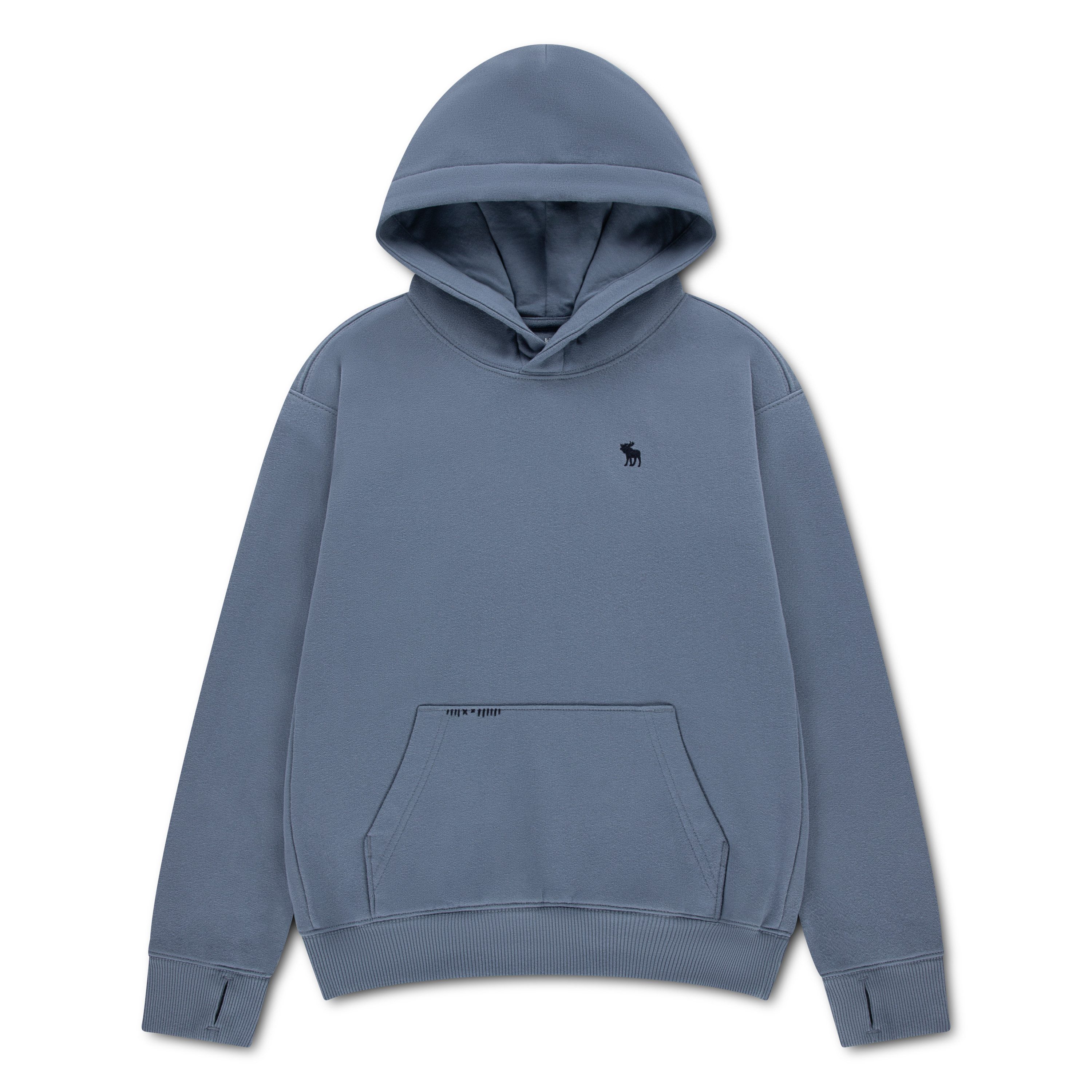 Abercrombie Kids Hoodie AFB CRAFTED GRAPHIC HOODIE Gerippte Ärmelbündchen mit Daumenloch