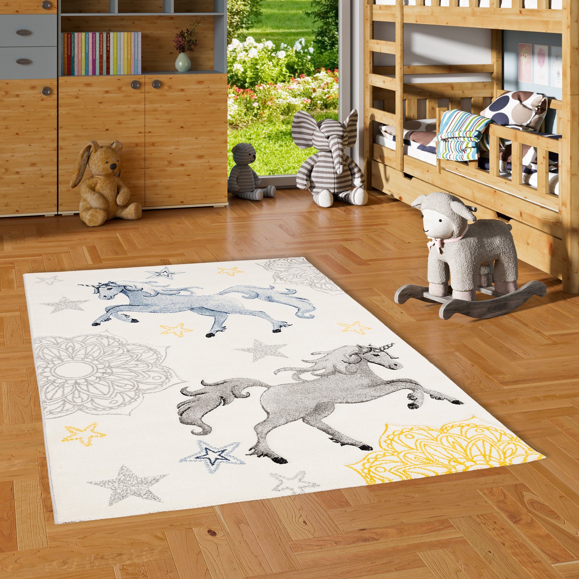 Pergamon Kinderteppich Kinder Teppich Maui Kids Pferde Stars, Rechteckig, Höhe: 13 mm