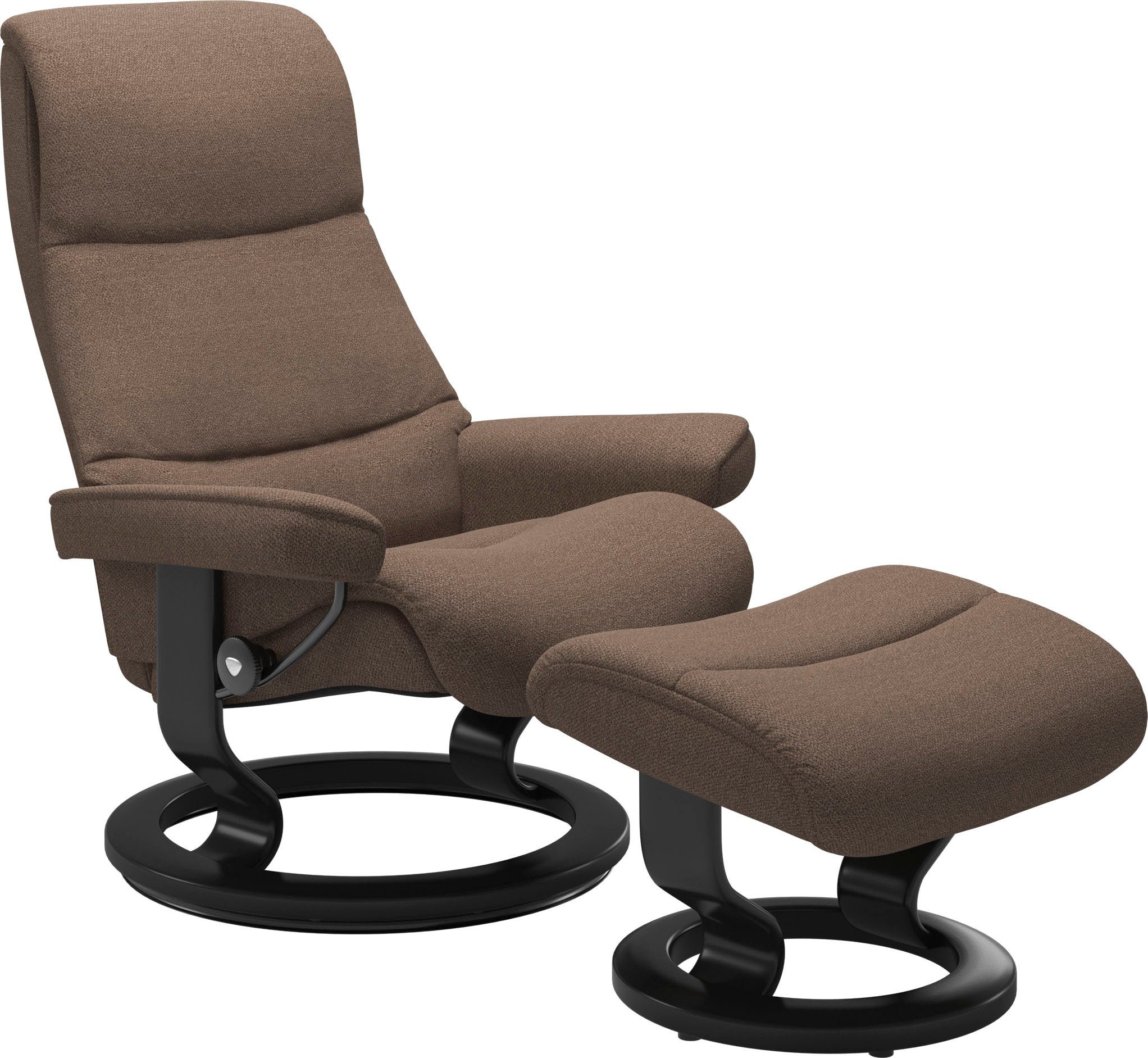 Classic Hocker), Base, (Set, mit mit Relaxsessel View M,Gestell Größe Schwarz Relaxsessel Stressless®