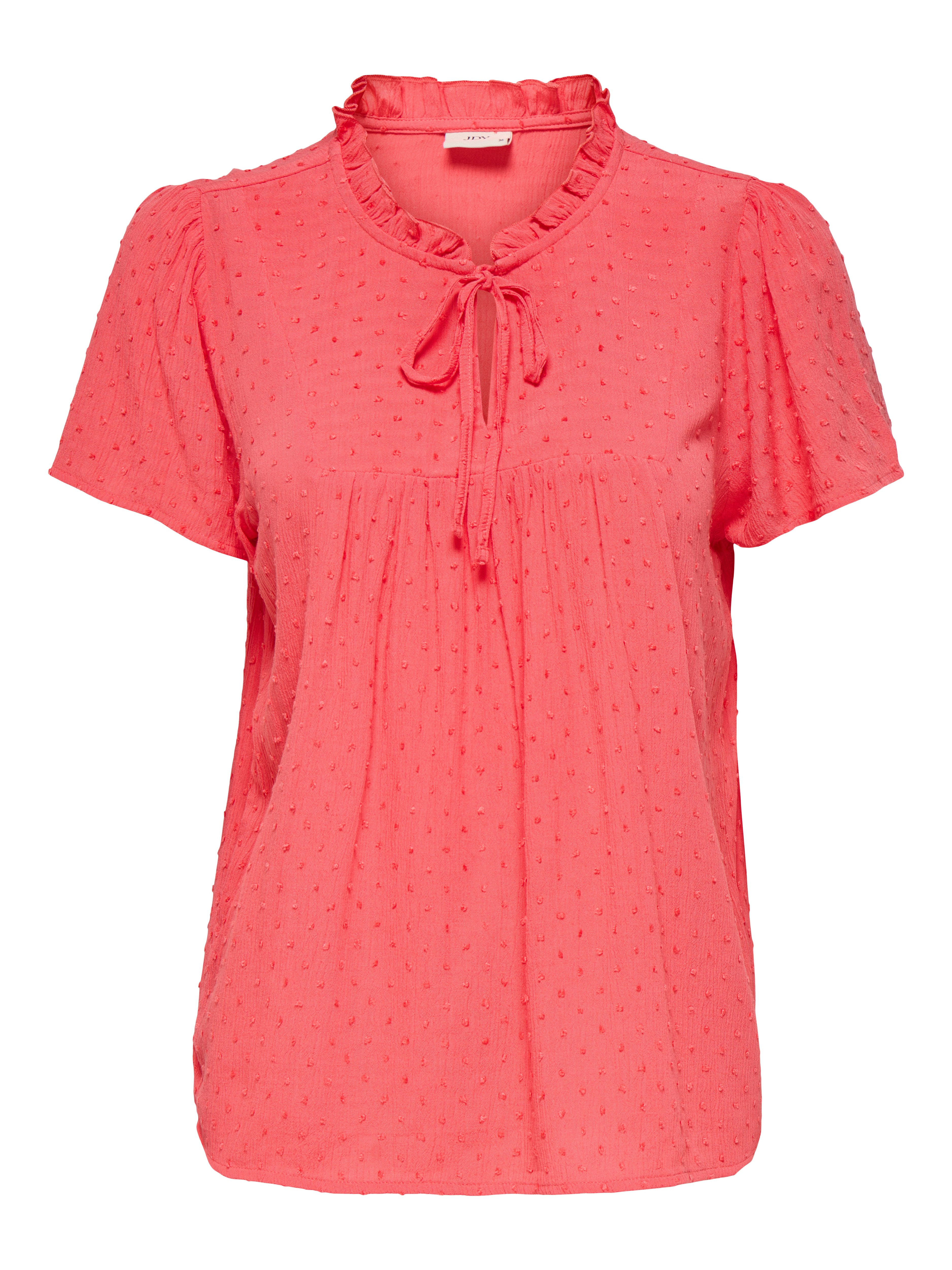 JDY Kurzarmbluse JDYLIMA LIFE S/S TOP WVN NOOS Viskose, loose fit