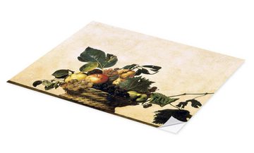 Posterlounge Wandfolie Michelangelo Merisi (Caravaggio), Obstkorb - Stillleben, Malerei
