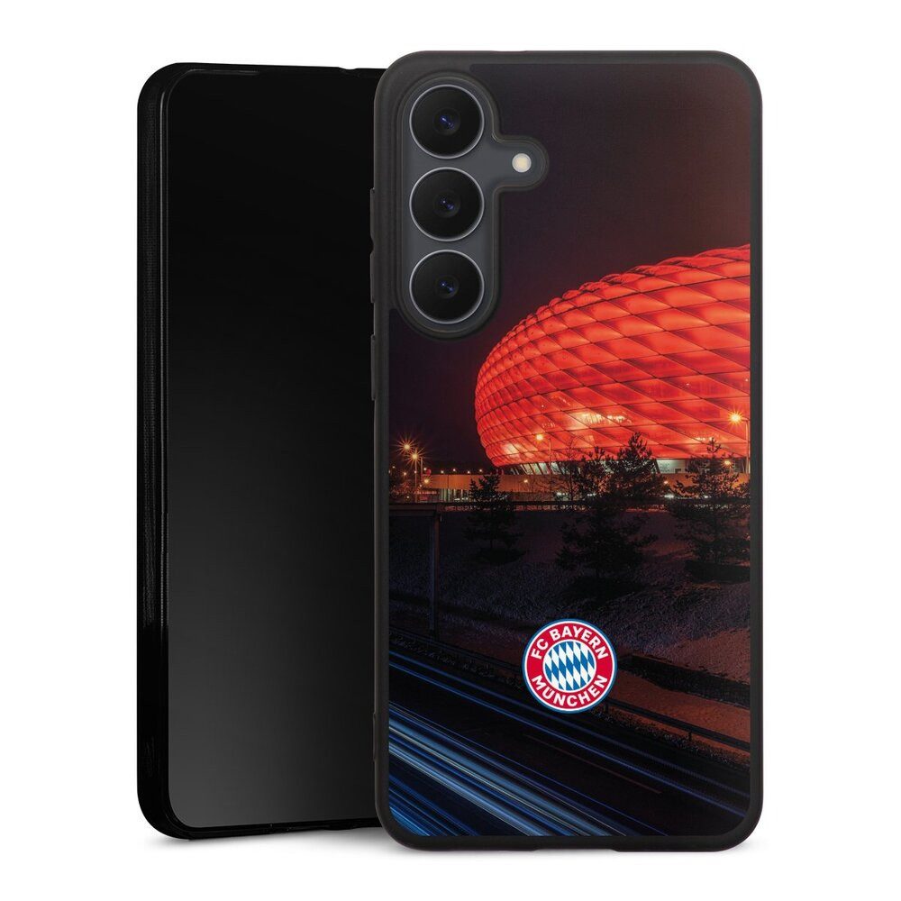 DeinDesign Handyhülle FC Bayern München FCB Stadion Allianz Arena bei Nacht FCB, Samsung Galaxy S25 FE Silikon Hülle Premium Case Handy Schutzhülle