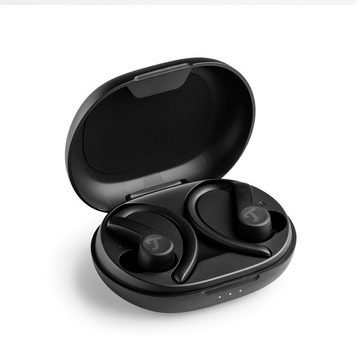 Teufel AIRY SPORTS TWS wireless In-Ear-Kopfhörer (Smarte Touch-Steuerung an der Ohrmuschel für Musiksteuerung, Telefonannahme, Sprachassistent und Lautstärke, Sprühwassergeschützt nach IPX3, resistent gegen Regen, Schmutz und Staub)