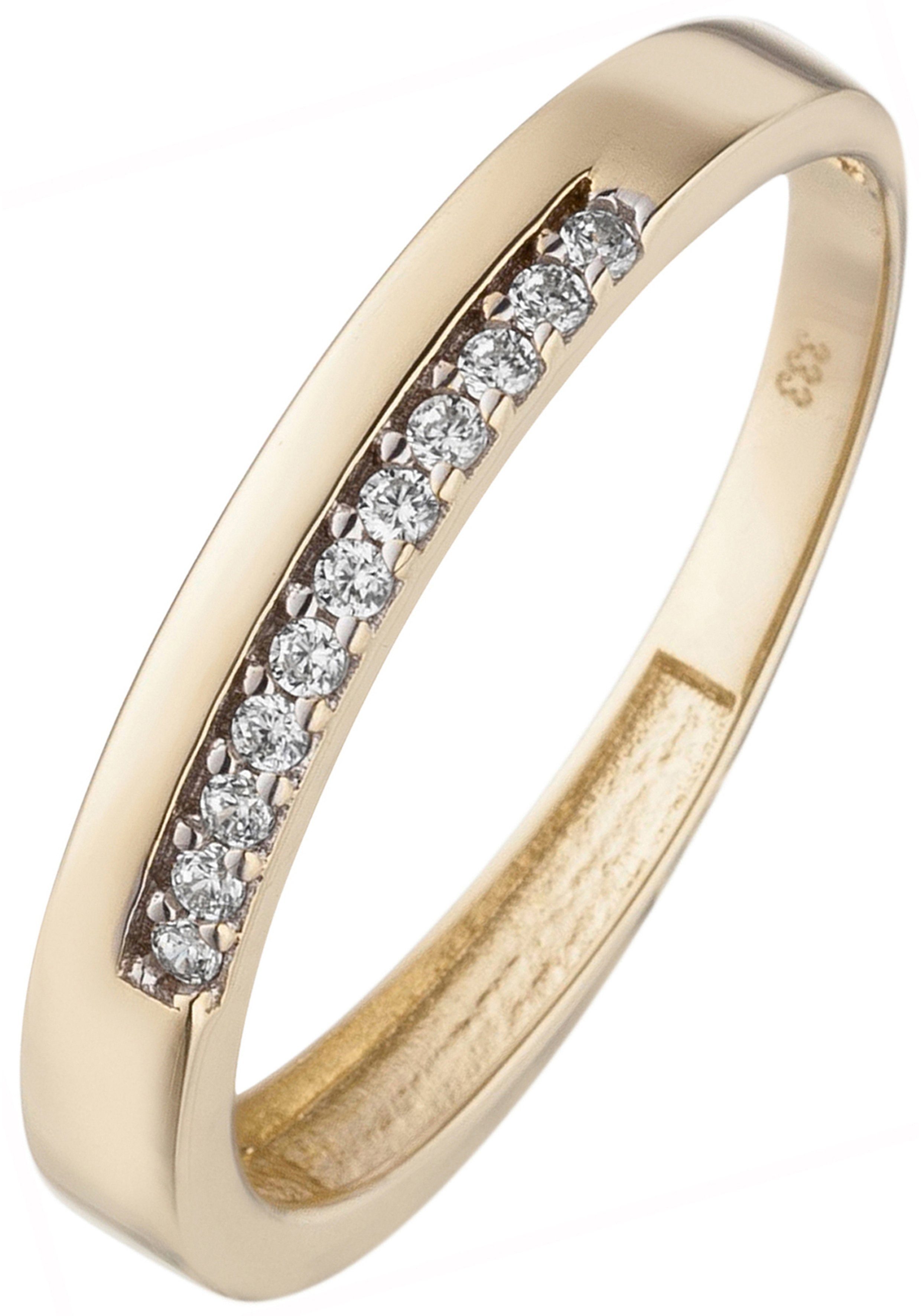 bicolor Fingerring, mit JOBO Zirkonia Gold 11 333