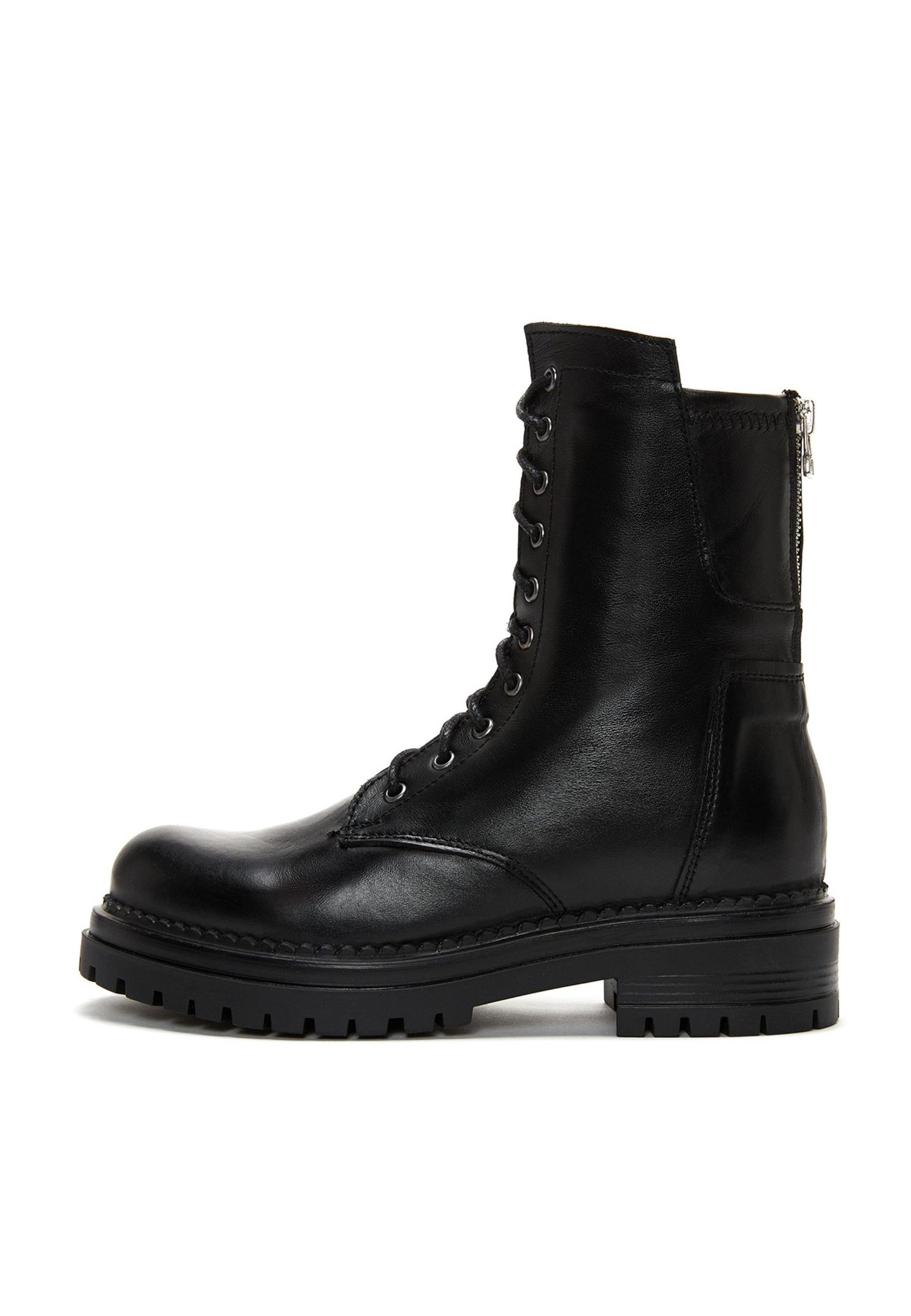 Militär Stiefeletten aus Leder Ankleboots
