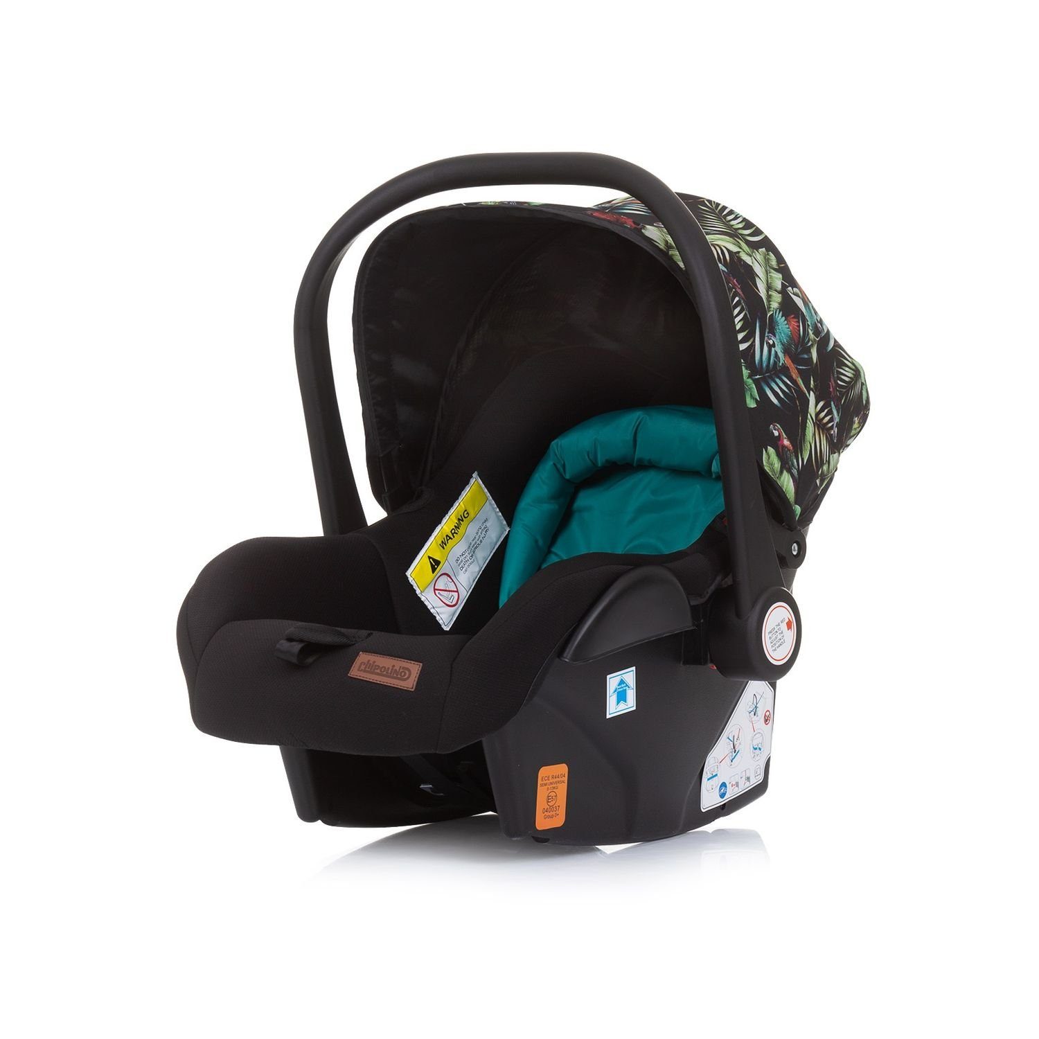 Chipolino Babyschale Babyschale (0 0+, - 13 Schaukelbasis Gurt kg, gemustert Camea verstellbar Gruppe bis: 13 kg) schwarz