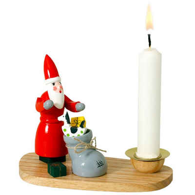 Kerzenhalter Kerzenhalter Weihnachtsmann Höhe=8cm NEU, mit Geschenkesack