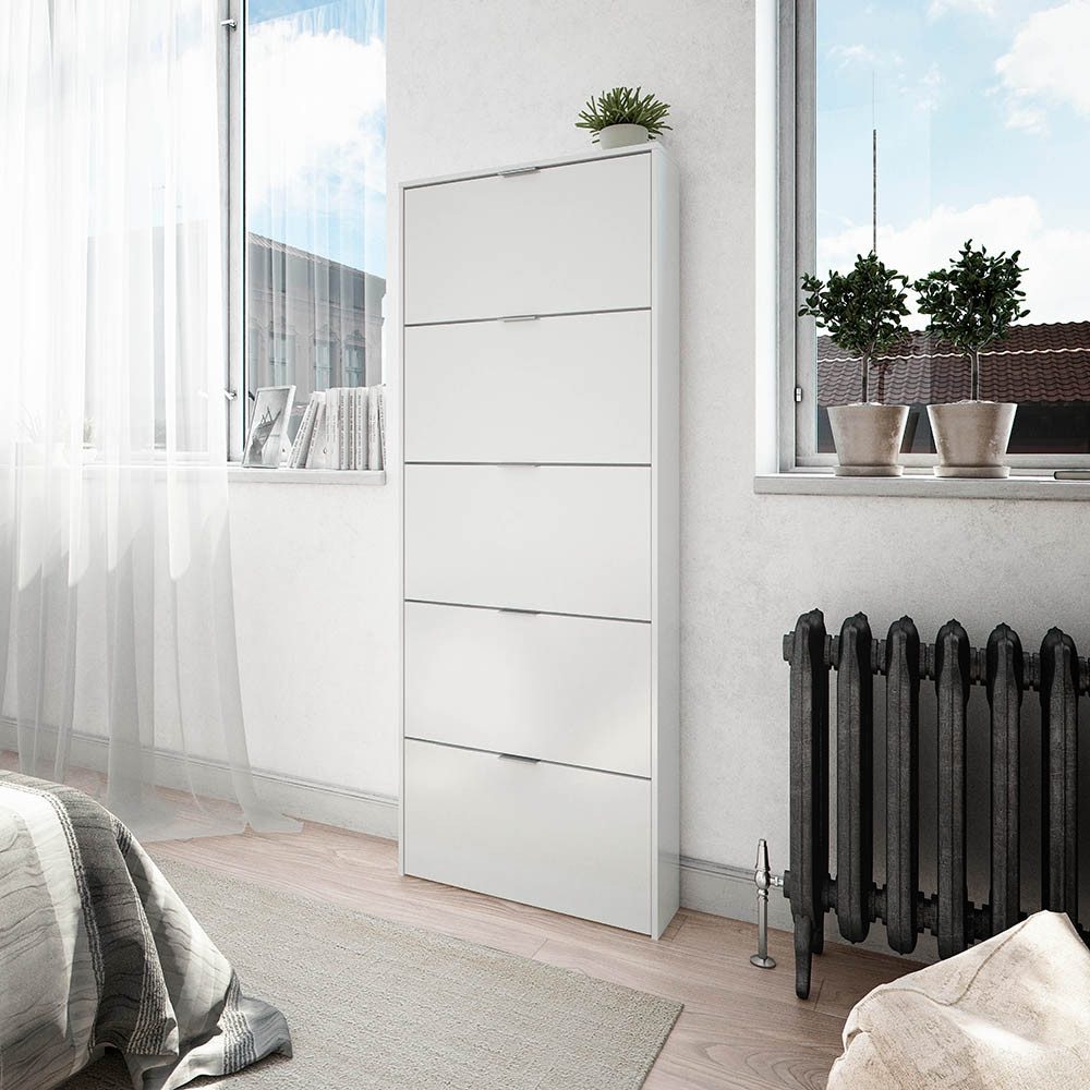 freiraum Schuhkipper Shoe Cabinet, in weiß glänzend - 70x180x17 (BxHxT) günstig online kaufen