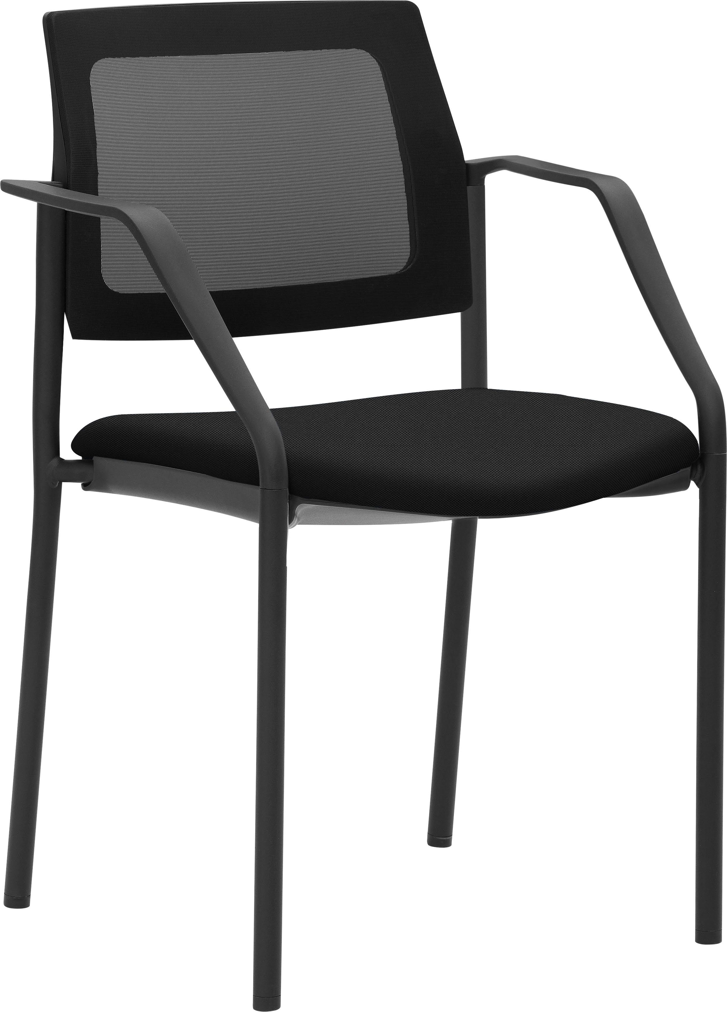 Mayer Sitzmöbel Besucherstuhl 2519, stapelbar bis 6 Stück Schwarz | Schwarz