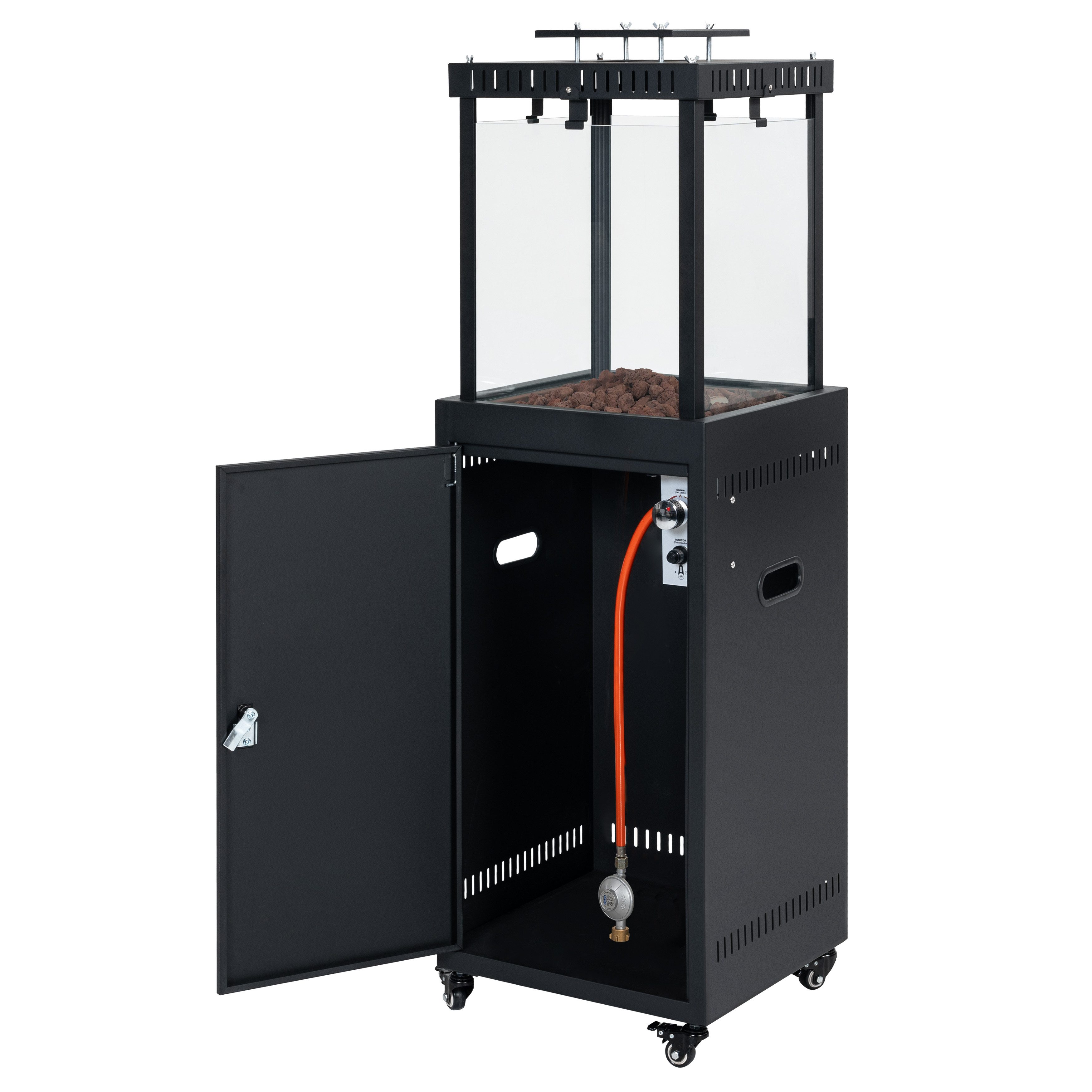 Avestar Feuerstelle 11 kW rauchfreier Propan Gas‑Terrassenheizer mit Lavasteinen, (1-St), 11 kW Leistung,rauchfrei,CE- und Kiwa-zertifiziert – Bild 2 von 5