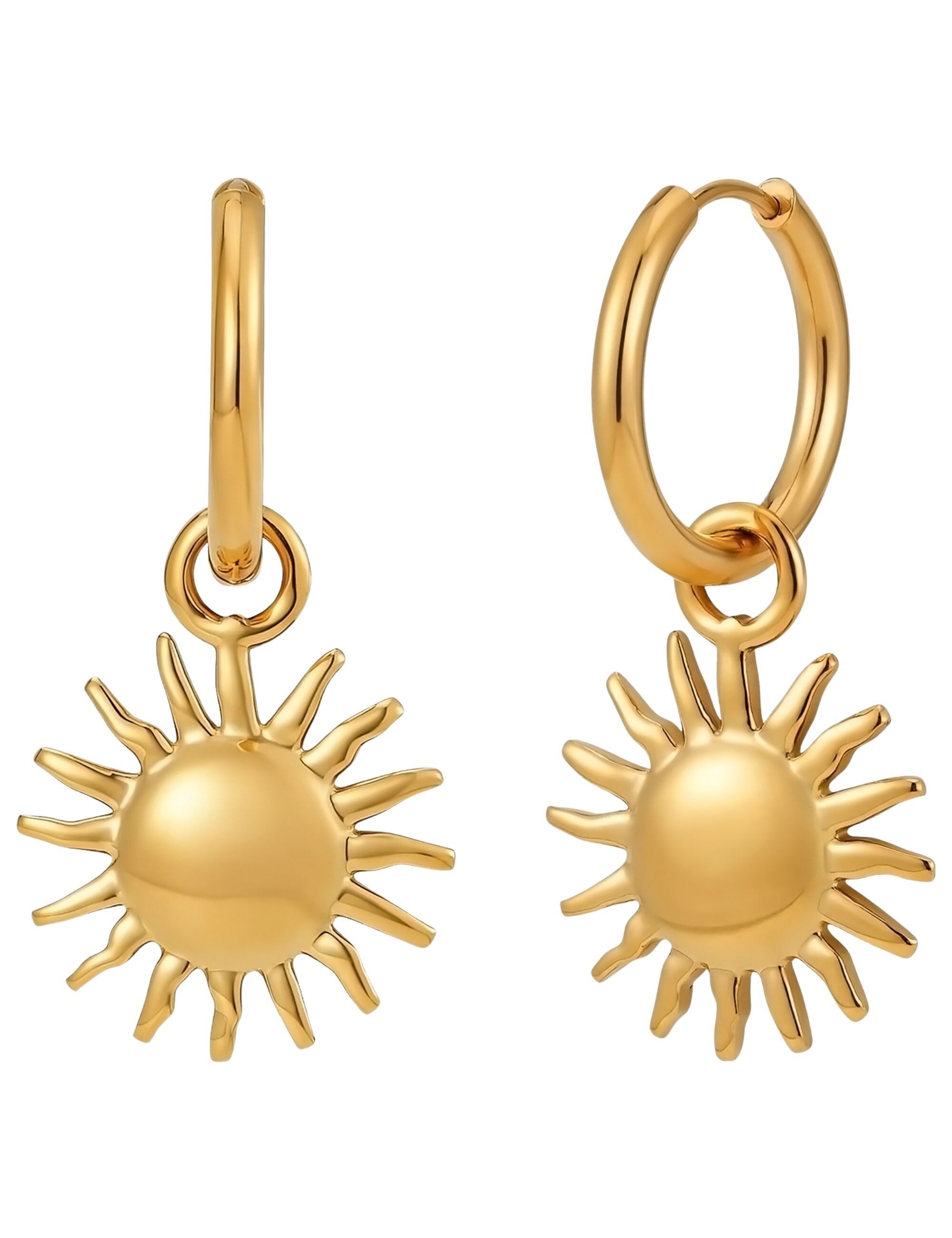 GOOD.designs Paar Creolen Sonne, allergikerfreundlich
