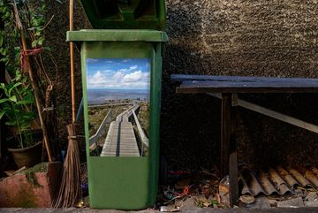 MuchoWow Wandsticker Treppe - Berg - Australien (1 St), Mülleimer-aufkleber, Mülltonne, Sticker, Container, Abfalbehälter
