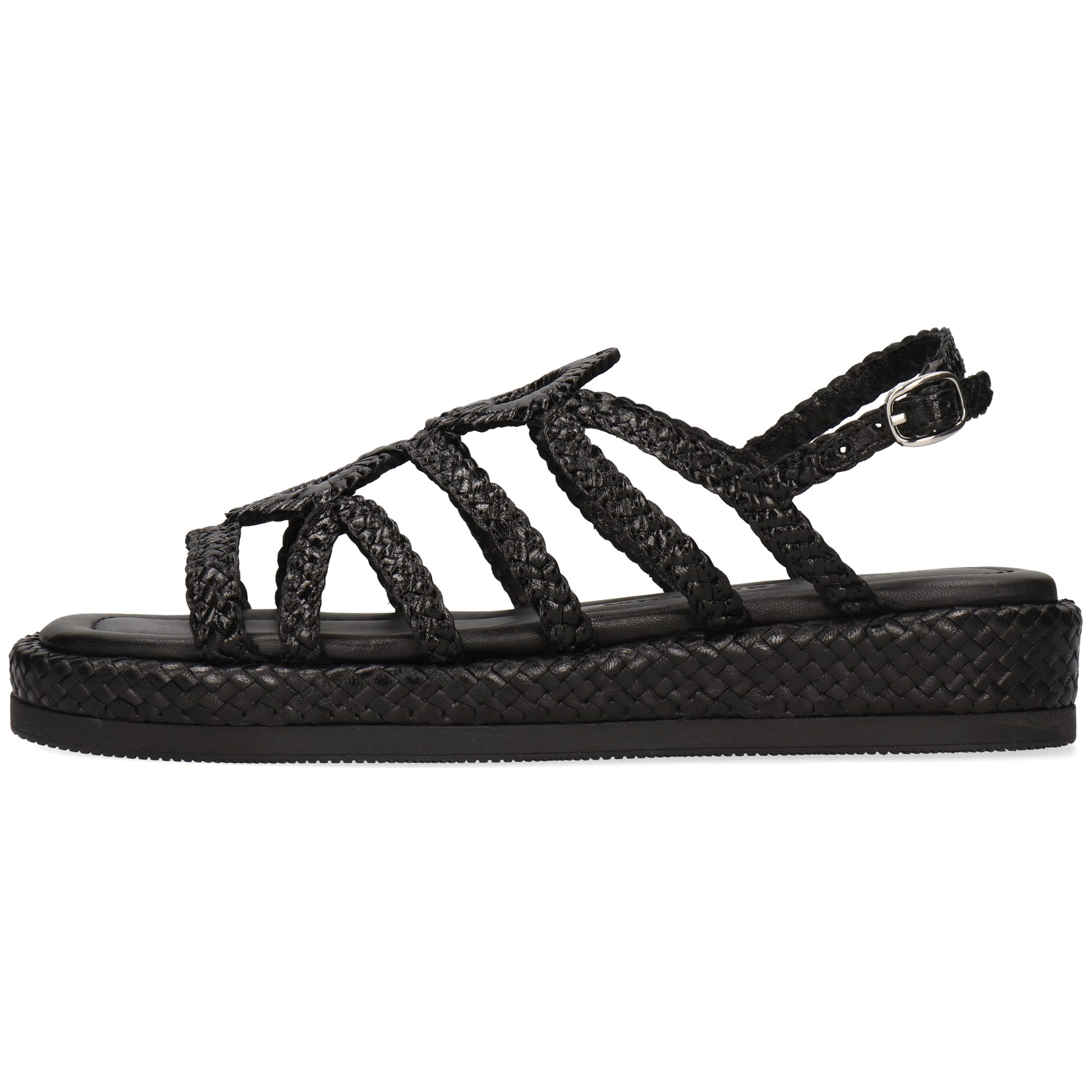 Melvin & Hamilton Vim 4 Leder-Geflochtene Schuhe für Damen Sandale Plateausohlen, Echtes Leder, Von Hand geflochten