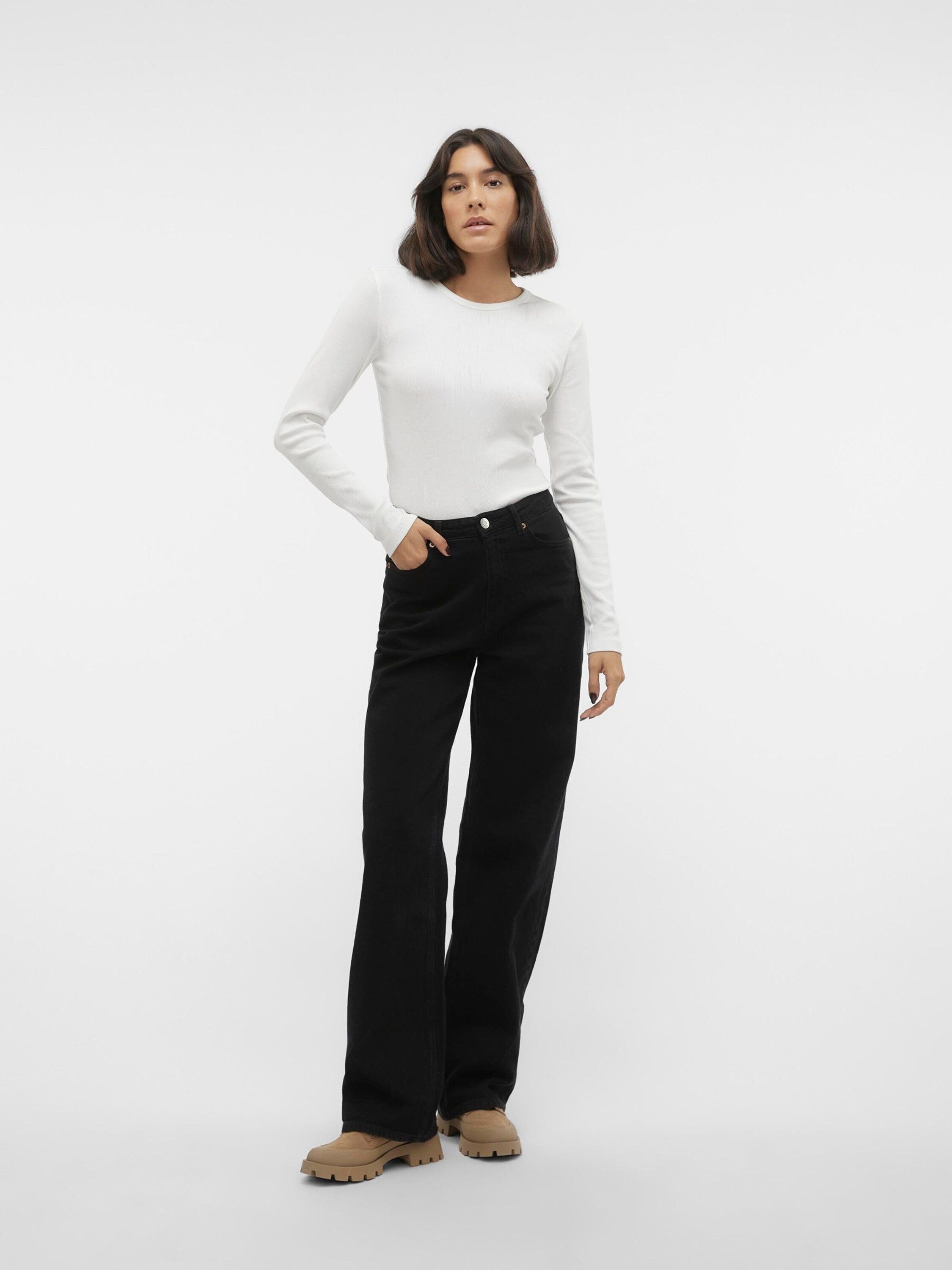 Vero Moda Langarmshirt VMChloe (1-tlg) Plain/ohne Details – Bild 3 von 5