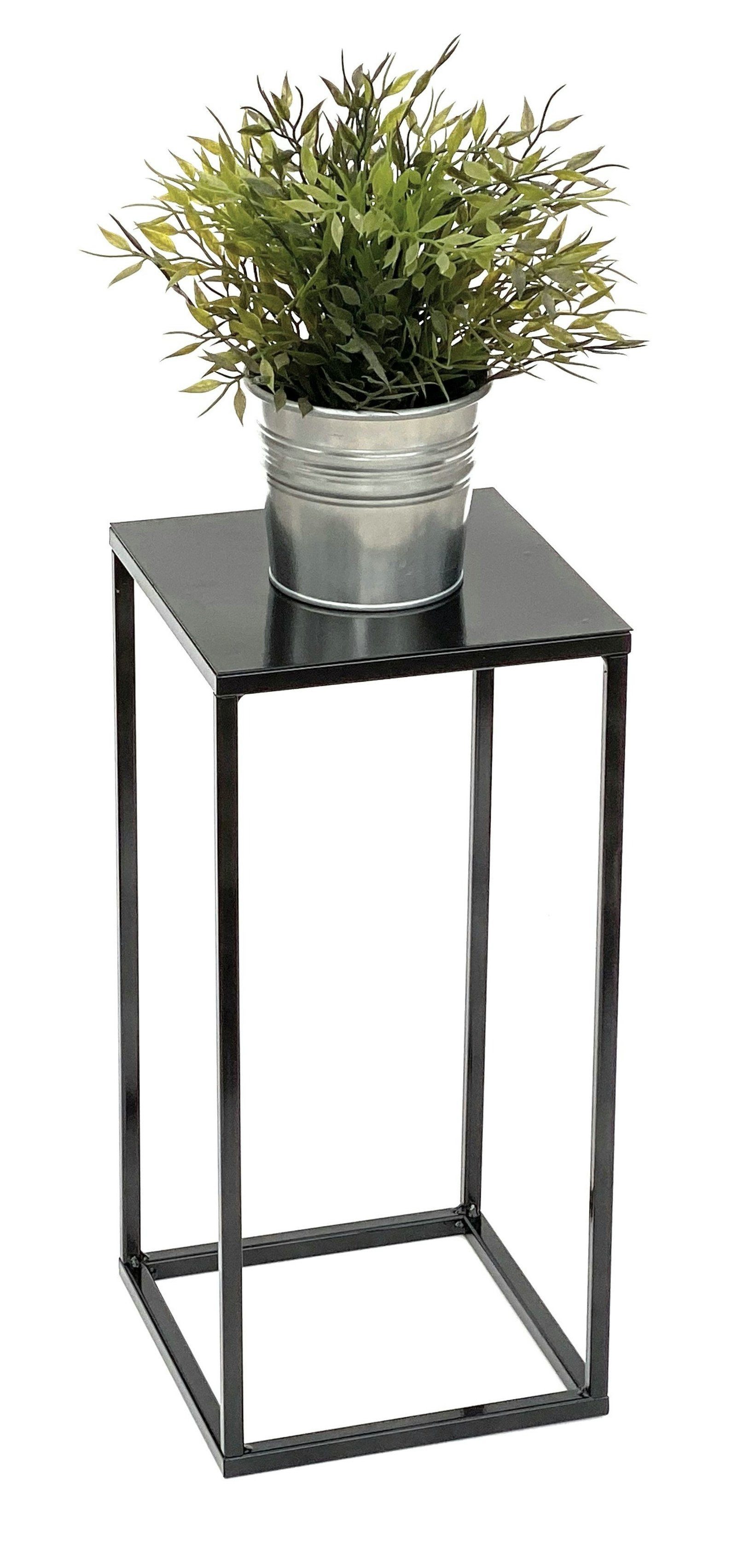 DanDiBo Blumenhocker DanDiBo Blumenhocker Metall Schwarz Eckig Blumenständer Beistelltisch 434 Blumensäule Modern Pflanzenständer Pflanzenhocker