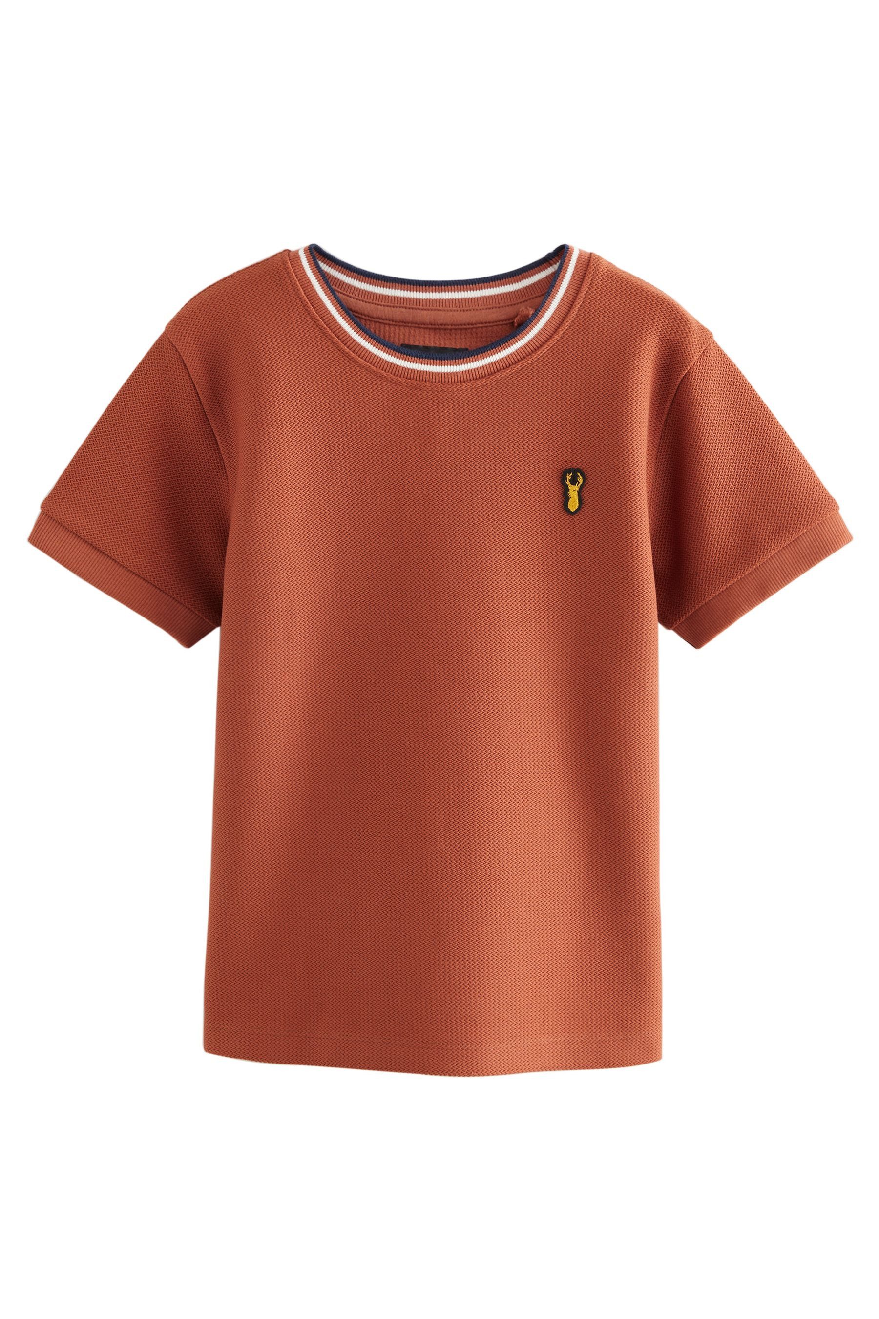 Next T-Shirt Strukturiertes T-Shirt aus 100 % günstig online kaufen