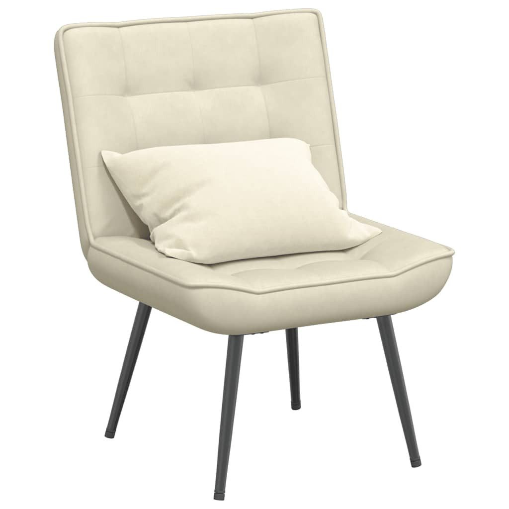 vidaXL Stuhl Relaxsessel Creme 64x74x84 cm Samt