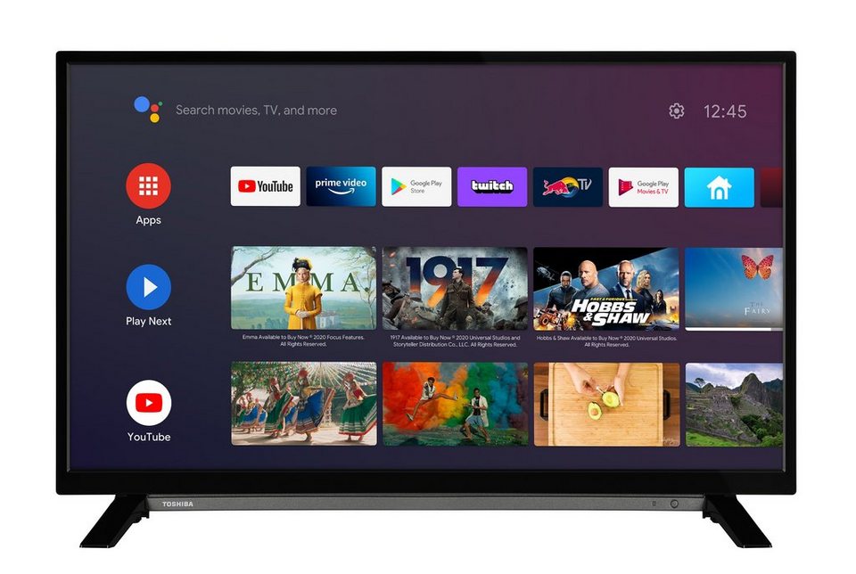 (80 HD, Bluetooth) Toshiba Fernseher TV, Full 32LA2B63DAZ cm/32 Zoll, LCD-LED Android Assistant, Google Triple-Tuner, Play Store,