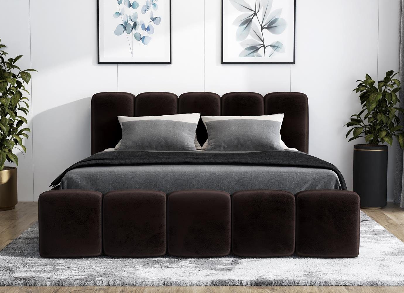 A&J MöbelLand GmbH Polsterbett SONIC-OM mit Bettkasten und Lattenrost (Bett günstig online kaufen