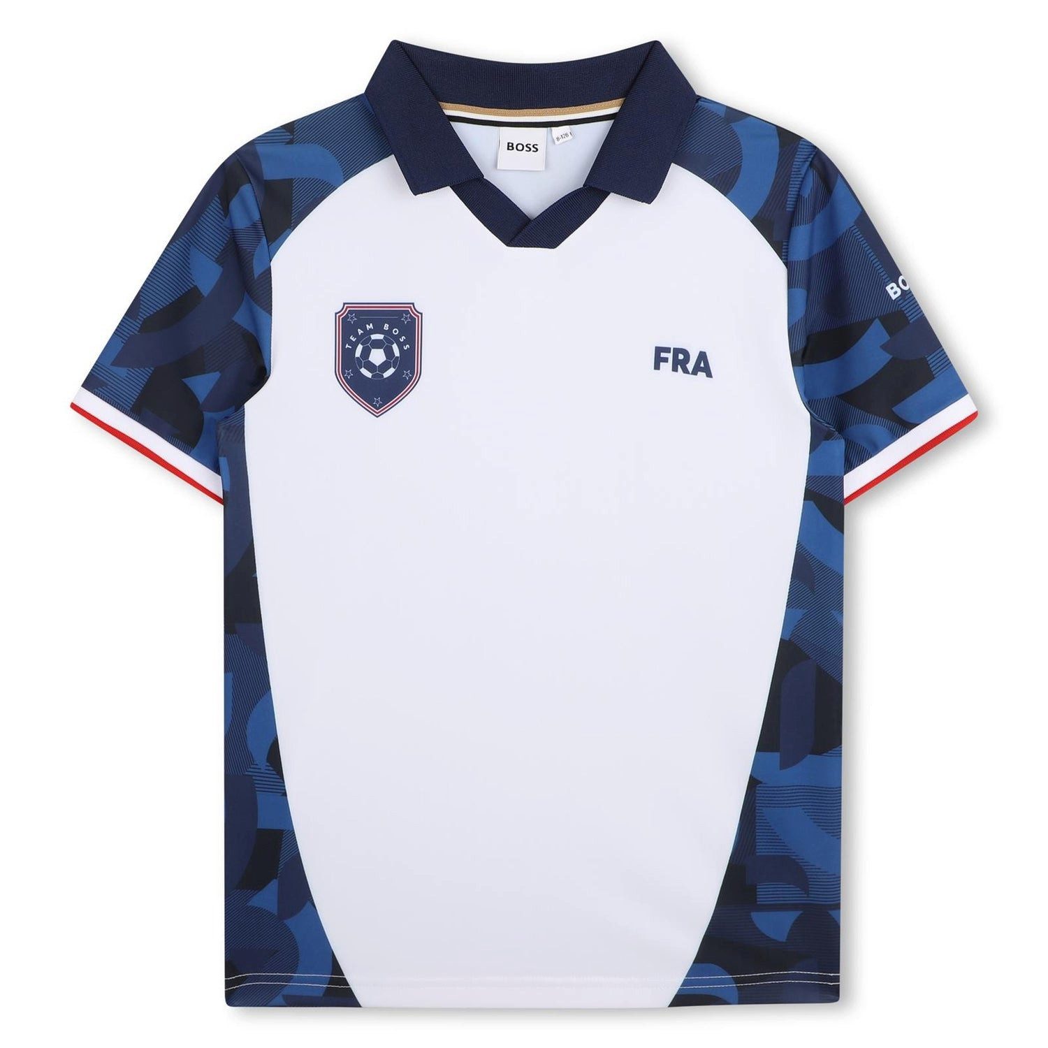 Boss Kidswear Fußballtrikot BOSS Frankreich Trikot T-Shirt Weiß Blau Kids und Teenager