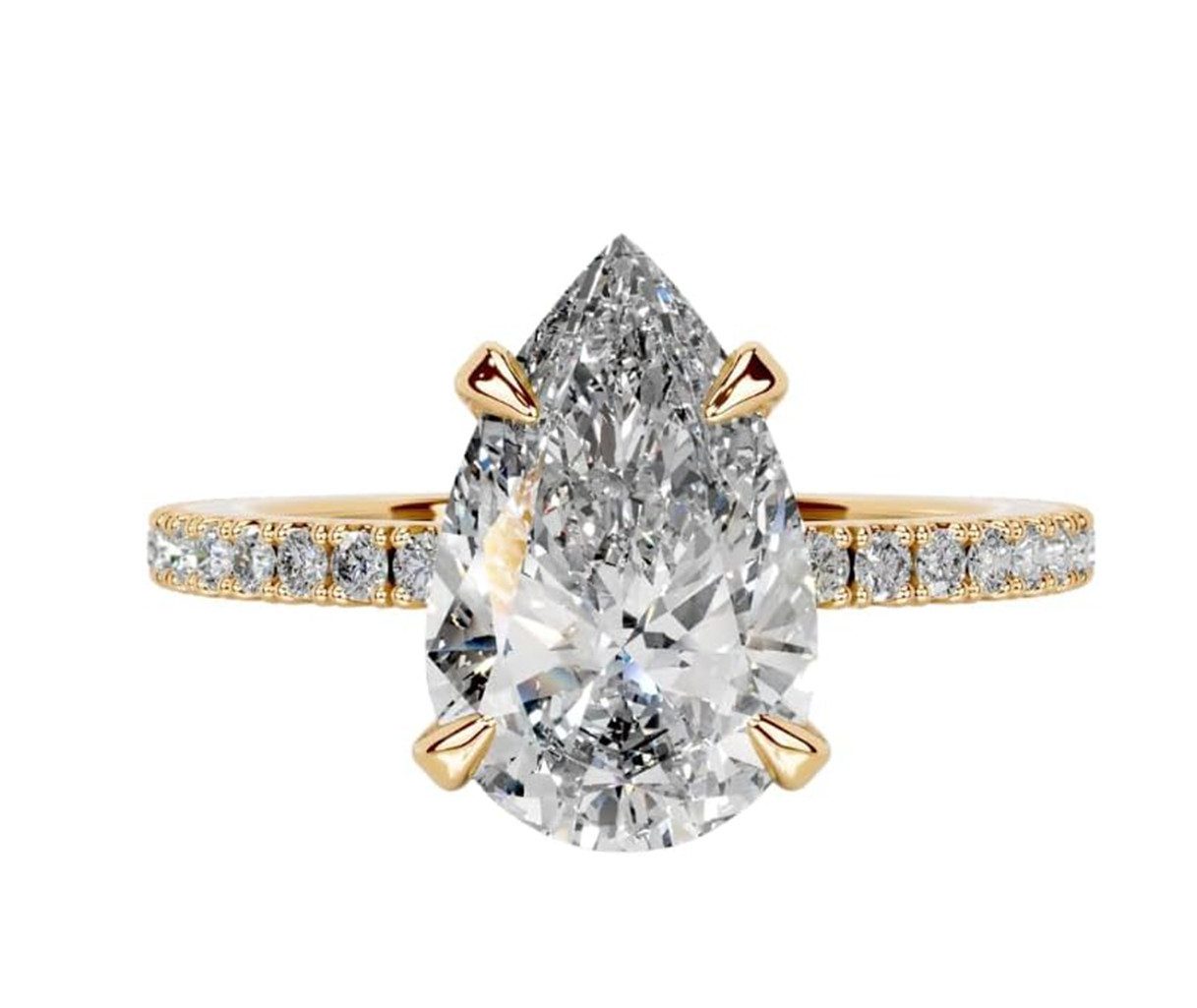 Jumpeak Trauring Ring für den Heiratsantrag,D,VS1,2EX,Labordiamant 2ct,Promise ring, Geschenk für frau,Liebes geschenk für sie,Damen geschenk