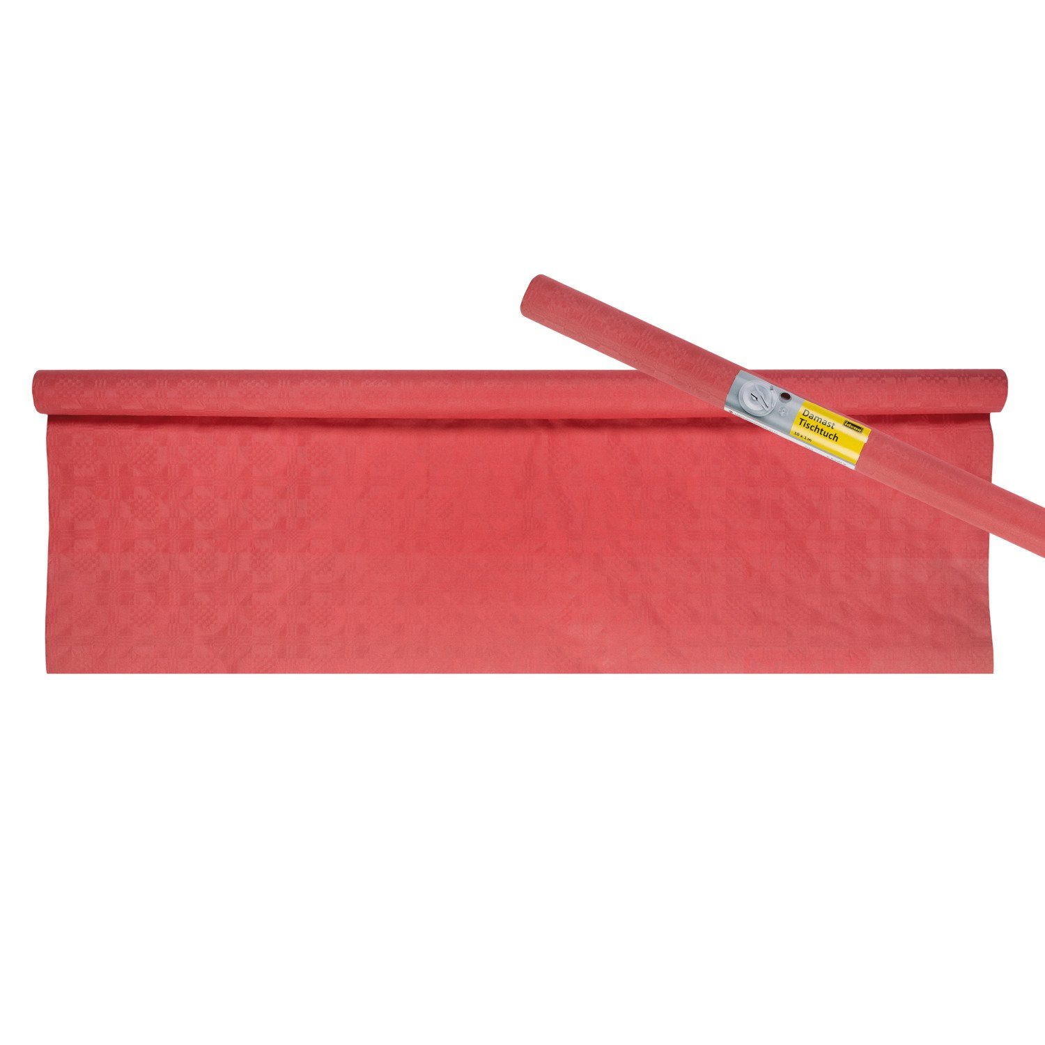 Idena Tischdecke Idena Damast Tischtuch 1x10m Rolle rot günstig online kaufen
