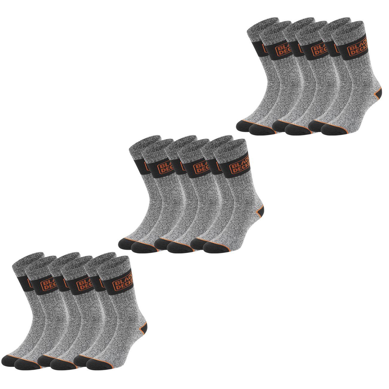 9 Paar Grey Chiné
