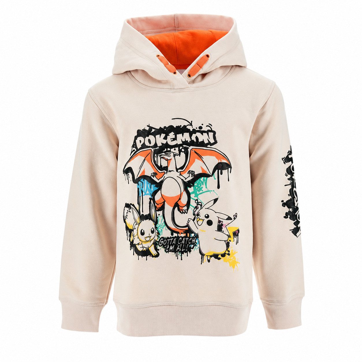 POKÉMON Kapuzenpullover Pokemon Pikachu Glura Kinder Hoodie Pulli Kapuzenpullover