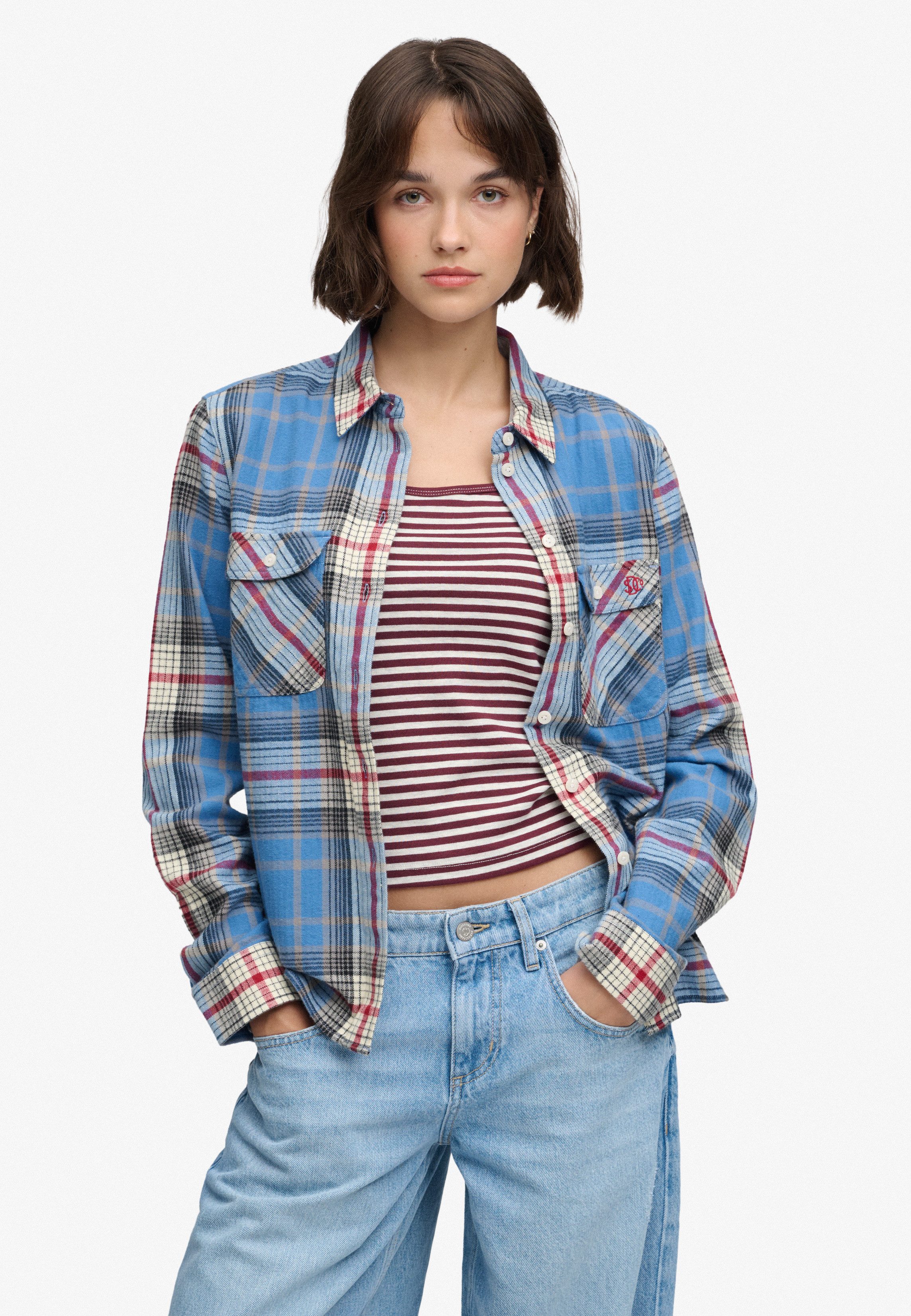 Superdry Karobluse LUMBERJACK CHECK FLANNEL SHIRT Baumwolle, relaxed fit, aus weichem Flanell