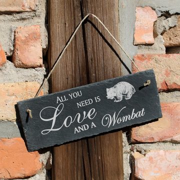 Dekolando Hängedekoration Wombat 22x8cm All you need is Love and a Wombat