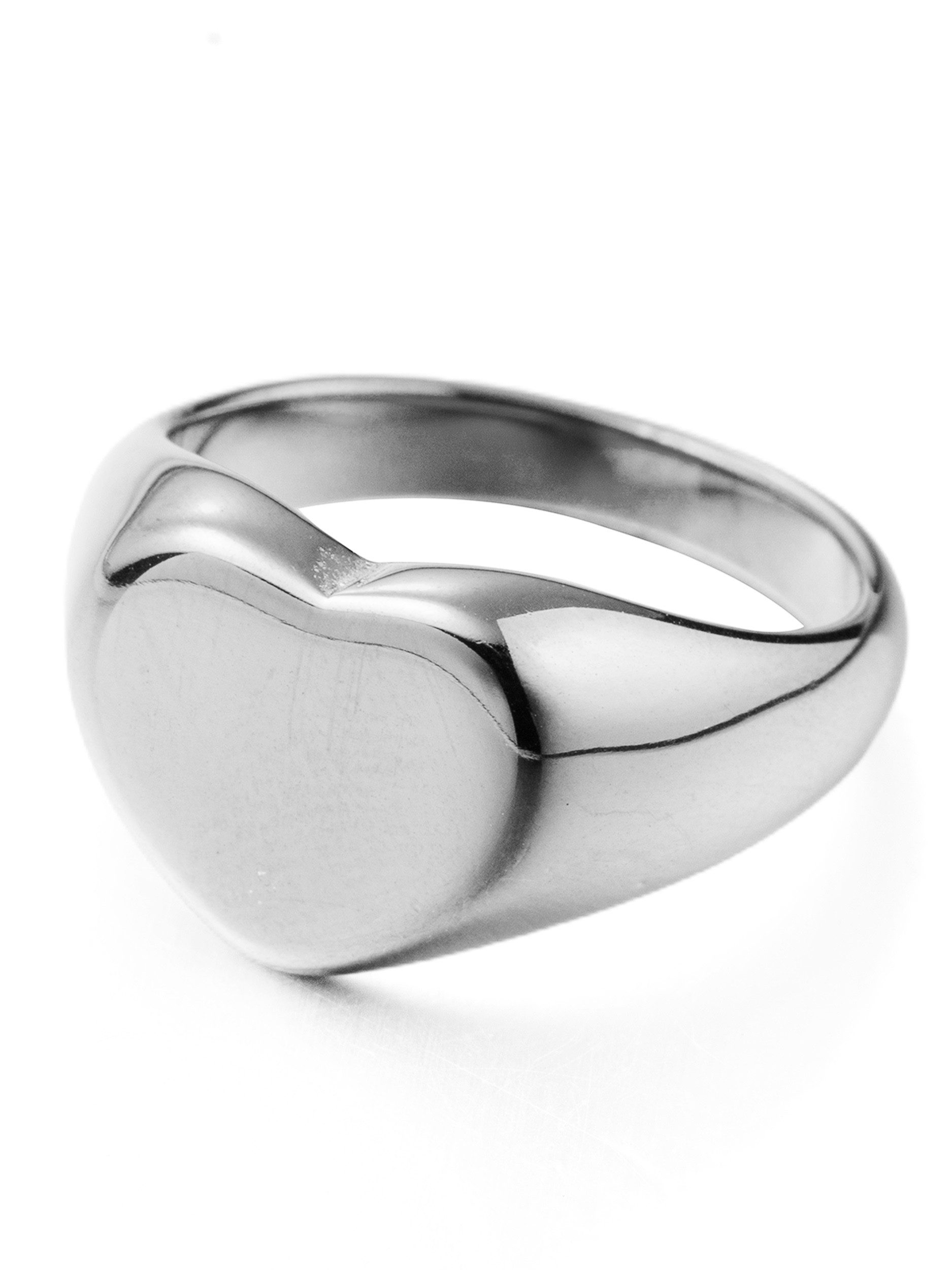 Fingerring Schmuck Geschenk Edelstahl Damenring Ring Herz