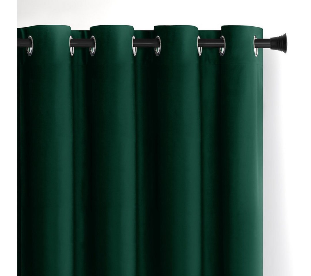 AmeliaHome Gardine Gardine Ösen Vorhang mit Raffhalter Samt Ösenvorhang Verdunkelnd (1 St), Ösen, Samt, inkl. Raffhalter