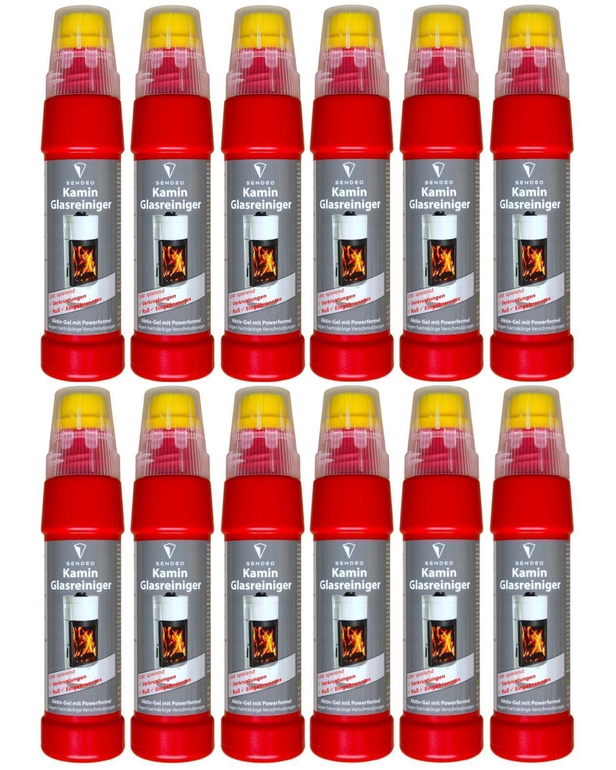 Kaminscheibenreiniger SENDEO Gel, 200 ml, 12 Stk Scheibenreiniger
