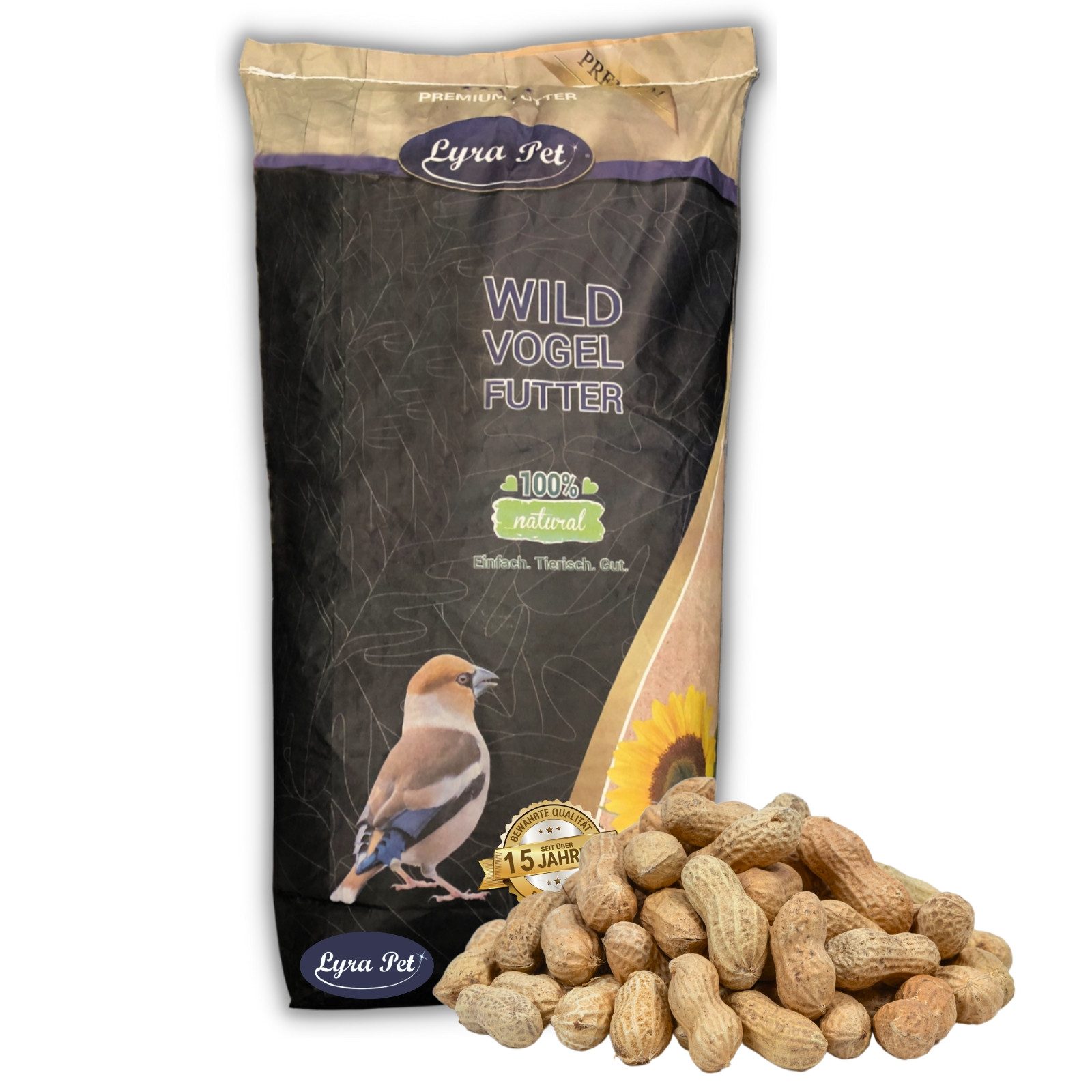Lyra Pet 10 kg Lyra Pet® Erdnusskerne in Schoten Vogelfutter, für: Wildvogel