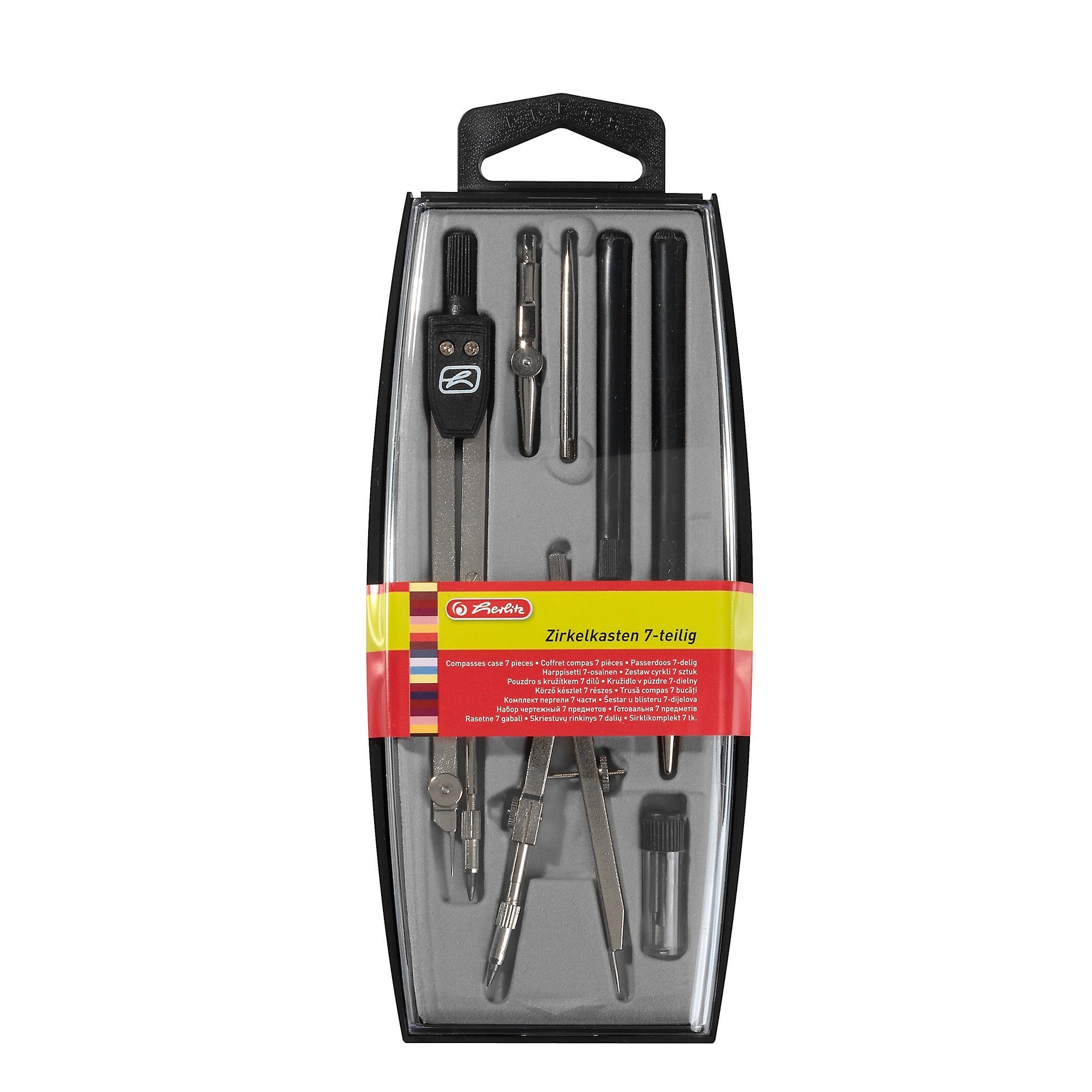 Herlitz Zirkel Herlitz Zirkelkasten / 7tlg. + 10 Extra Ersatzminen
