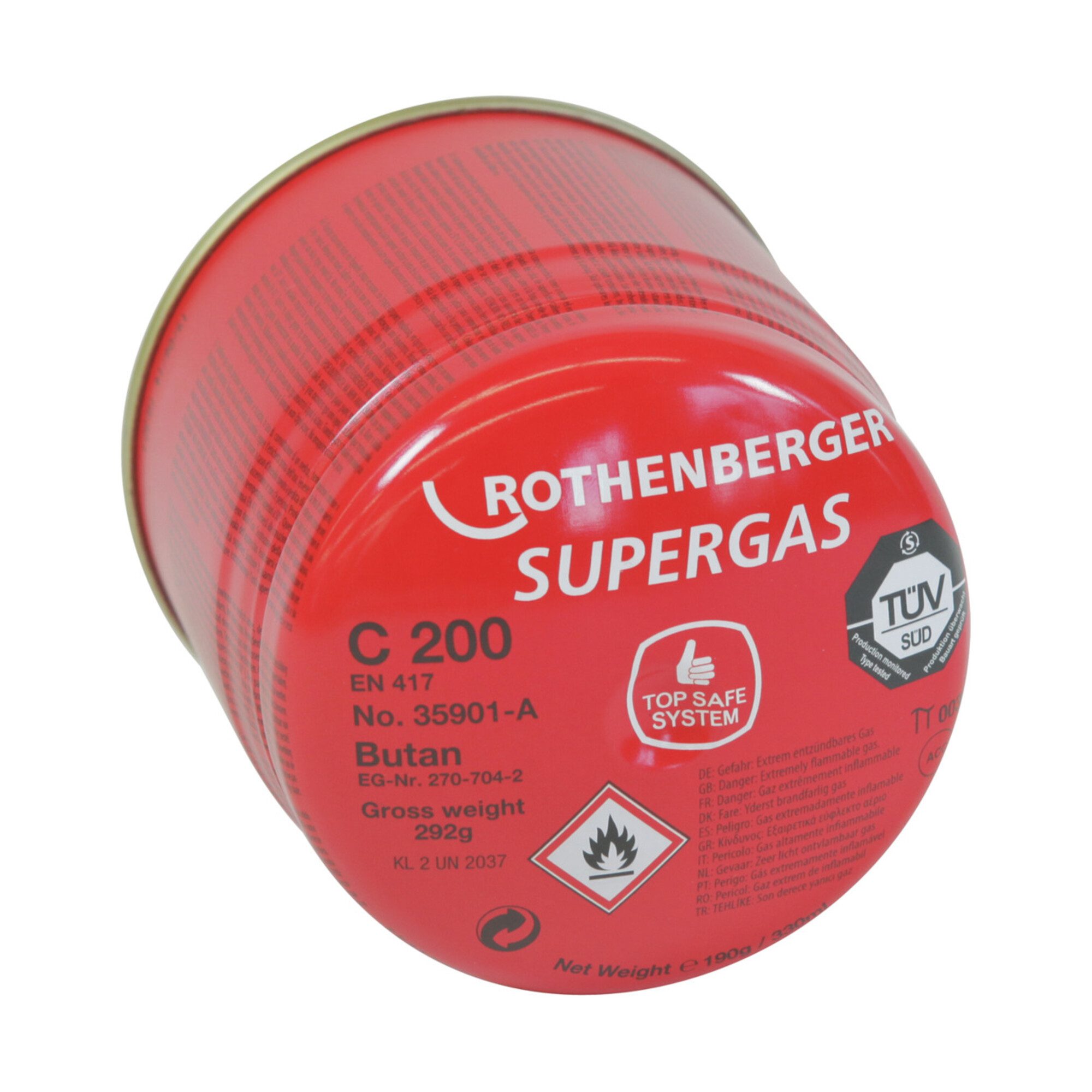 Rothenberger Lötkolben Rothenberger Supergas C 200 TSS mit Sicherheitssystem, Sprachversion A