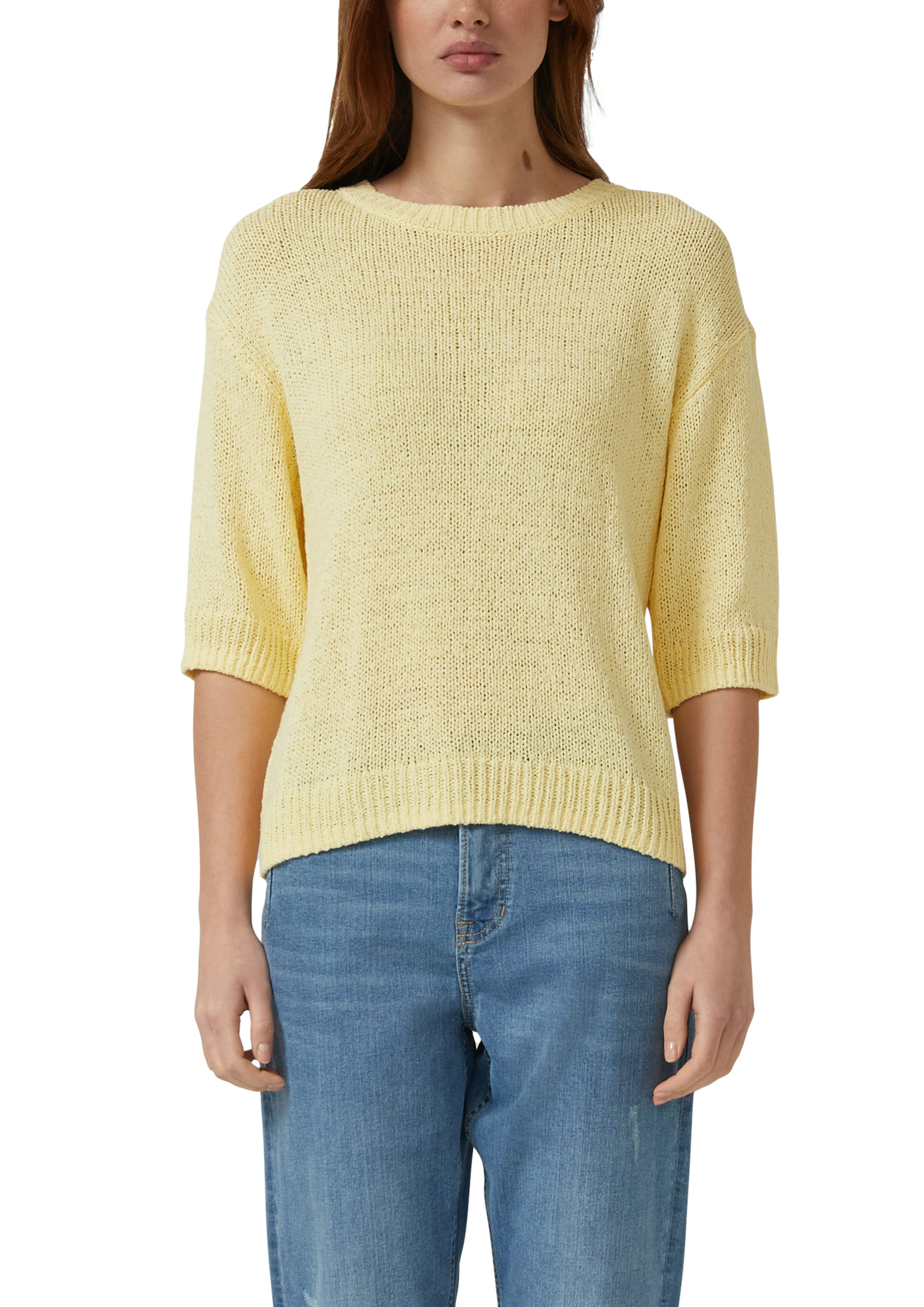 s.Oliver 3/4 Arm-Pullover Strickpullover mit Rundhals