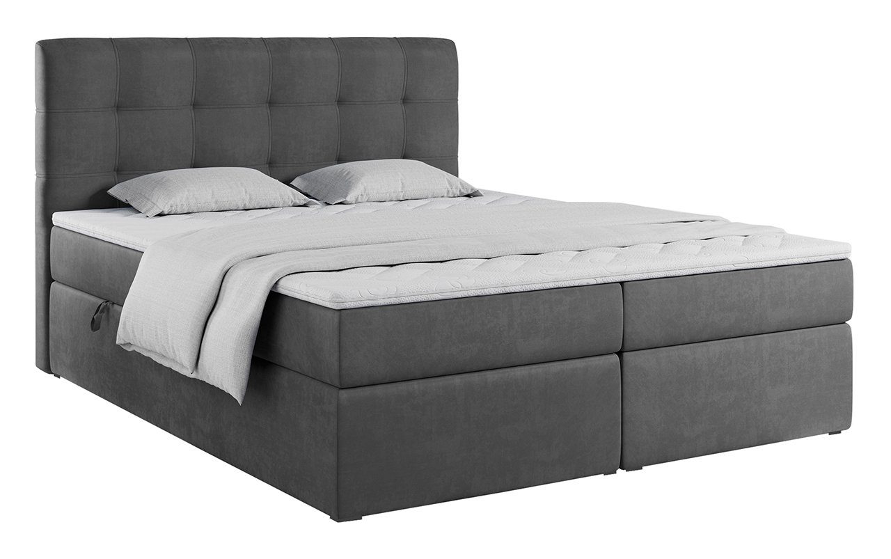 Boxspringbett 1, mit Multipocket-Matratze MÖBEL Doppelbett MKS Bettkasten, mit TOP und Topper