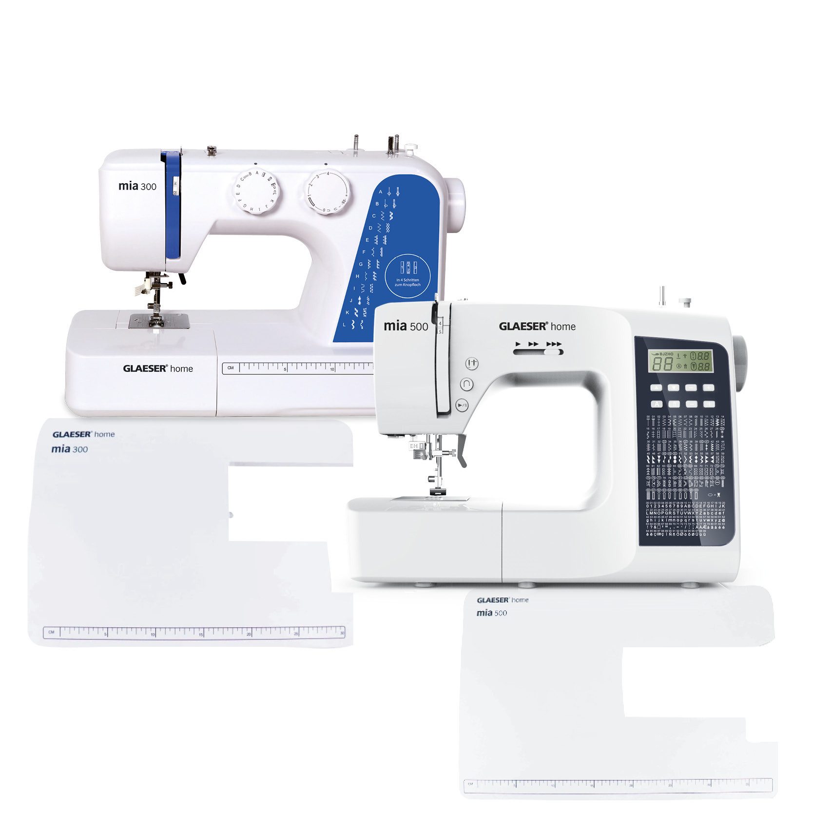 GLAESER home Nähmaschine GLAESERhome Family-Bundle, Eltern & Kind Starter Set