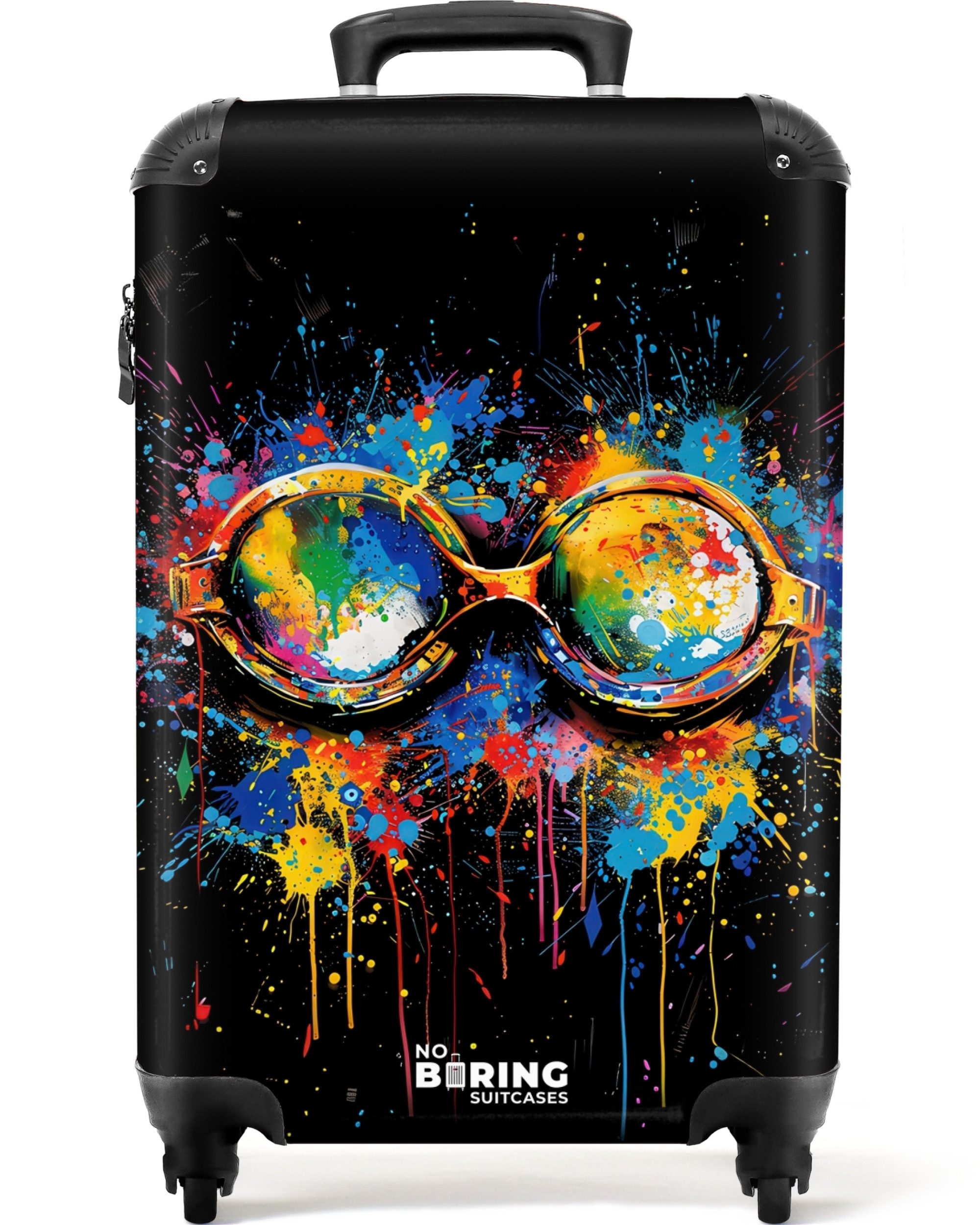 NoBoringSuitcases.com© Hartschalen-Trolley Schwimmbrille mit Graffiti 55x35 günstig online kaufen