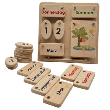 Lernspielzeug Montessori Kinderkalender Lernkalender Interaktiv Jahreszeiten Monat