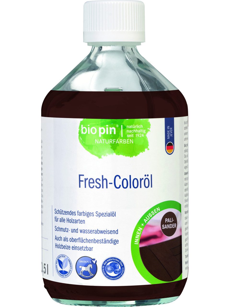 Bio Pin Holzöl Biopin Naturfarben Holz-Coloröl 500 ml palisander