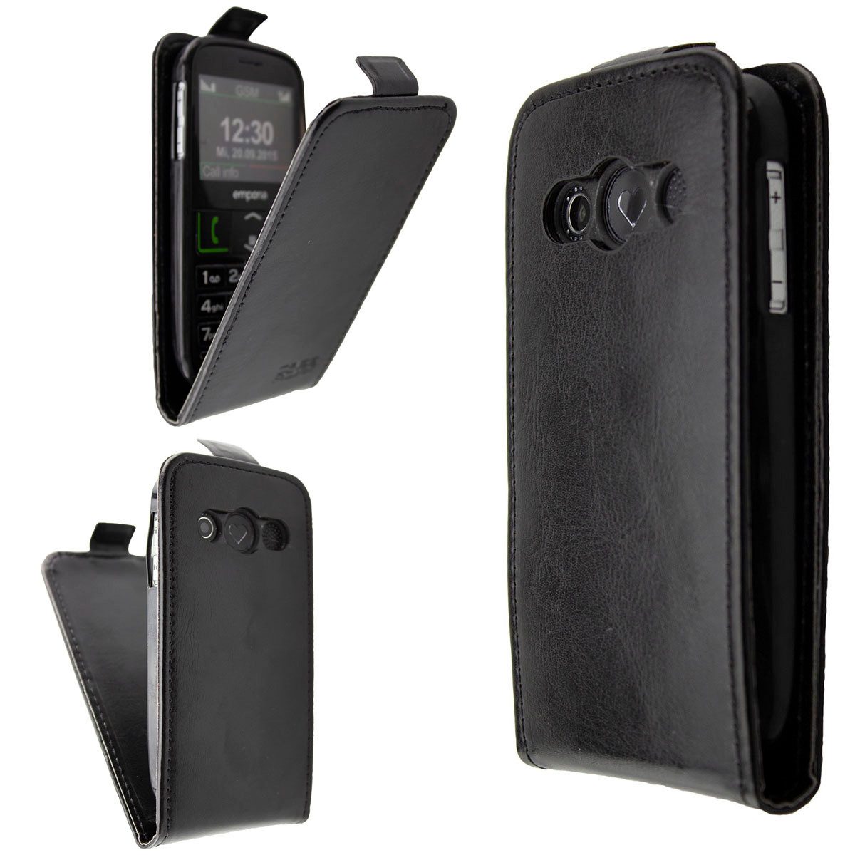 caseroxx Handytasche caseroxx Handytasche Flip Cover für Emporia Euphoria V50, schwarz (Einzelartikel, 1-tlg., Flip Cover)
