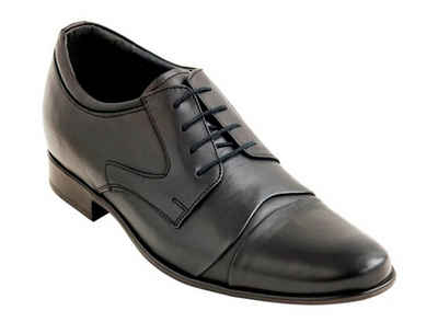 Mario Moronti Rio schwarz Schnürschuh + 6,0 cm größer, Schuhe die gößer machen, Schuhe mit Erhöhung